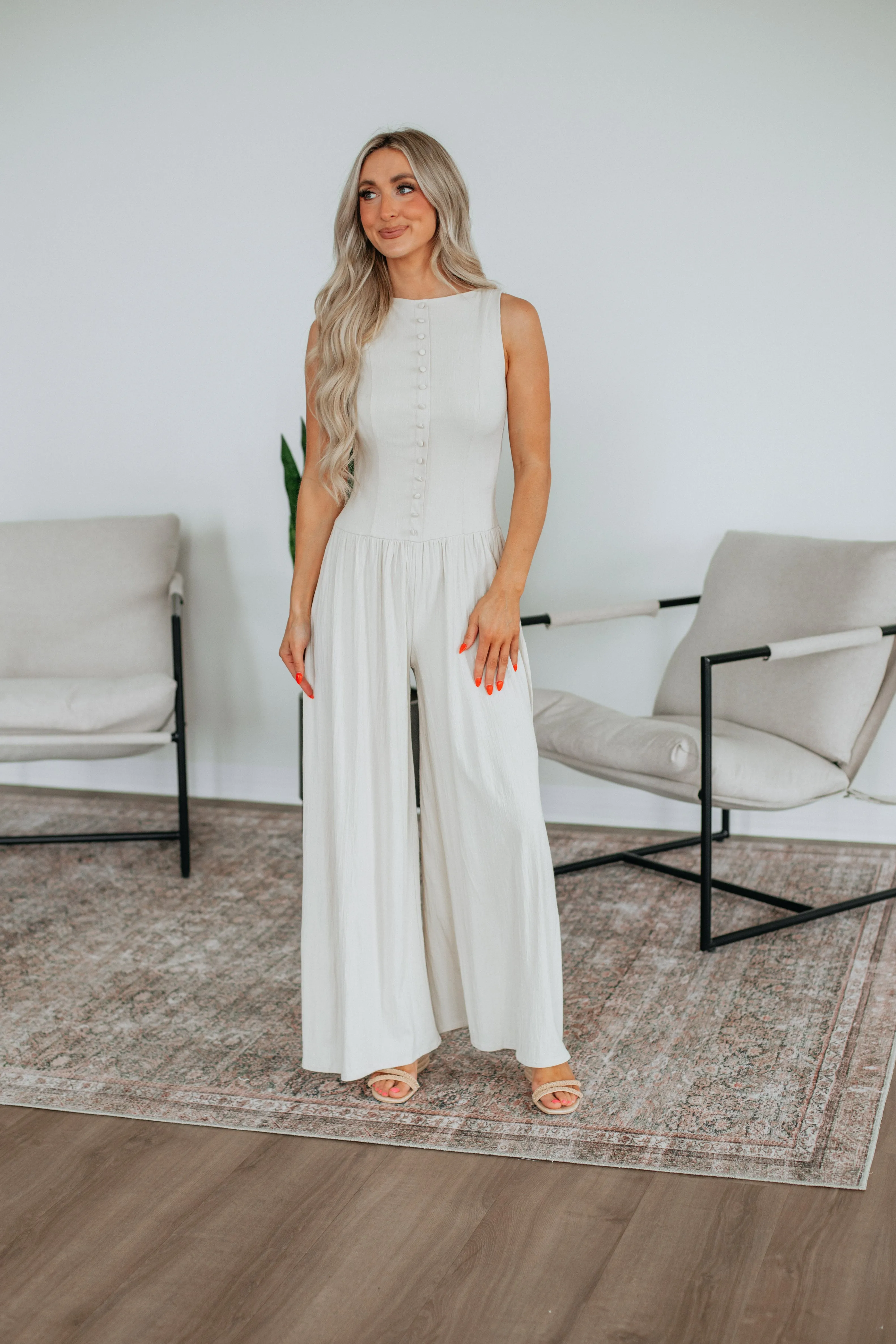 Noelle Linen Jumpsuit sold by Wild Oak Boutique product image thumbnail 2