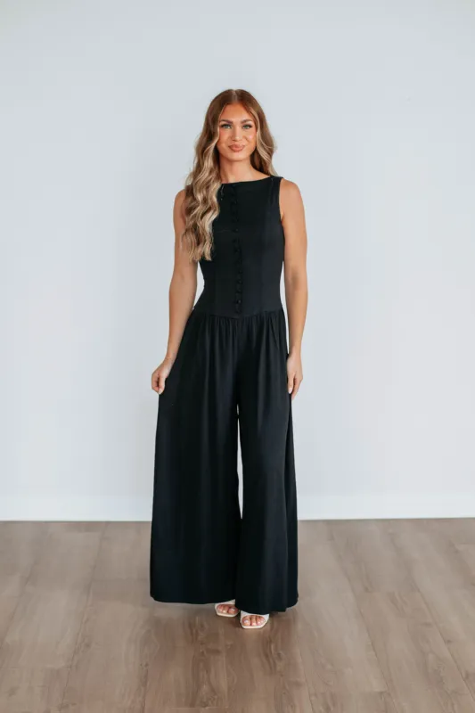 Noelle Linen Jumpsuit sold by Wild Oak Boutique