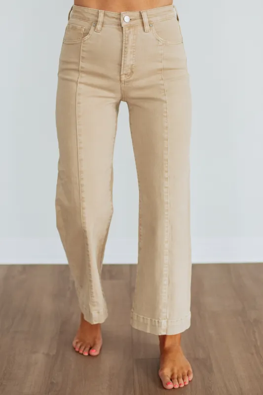 Emryn Risen Jeans - Khaki sold by Wild Oak Boutique