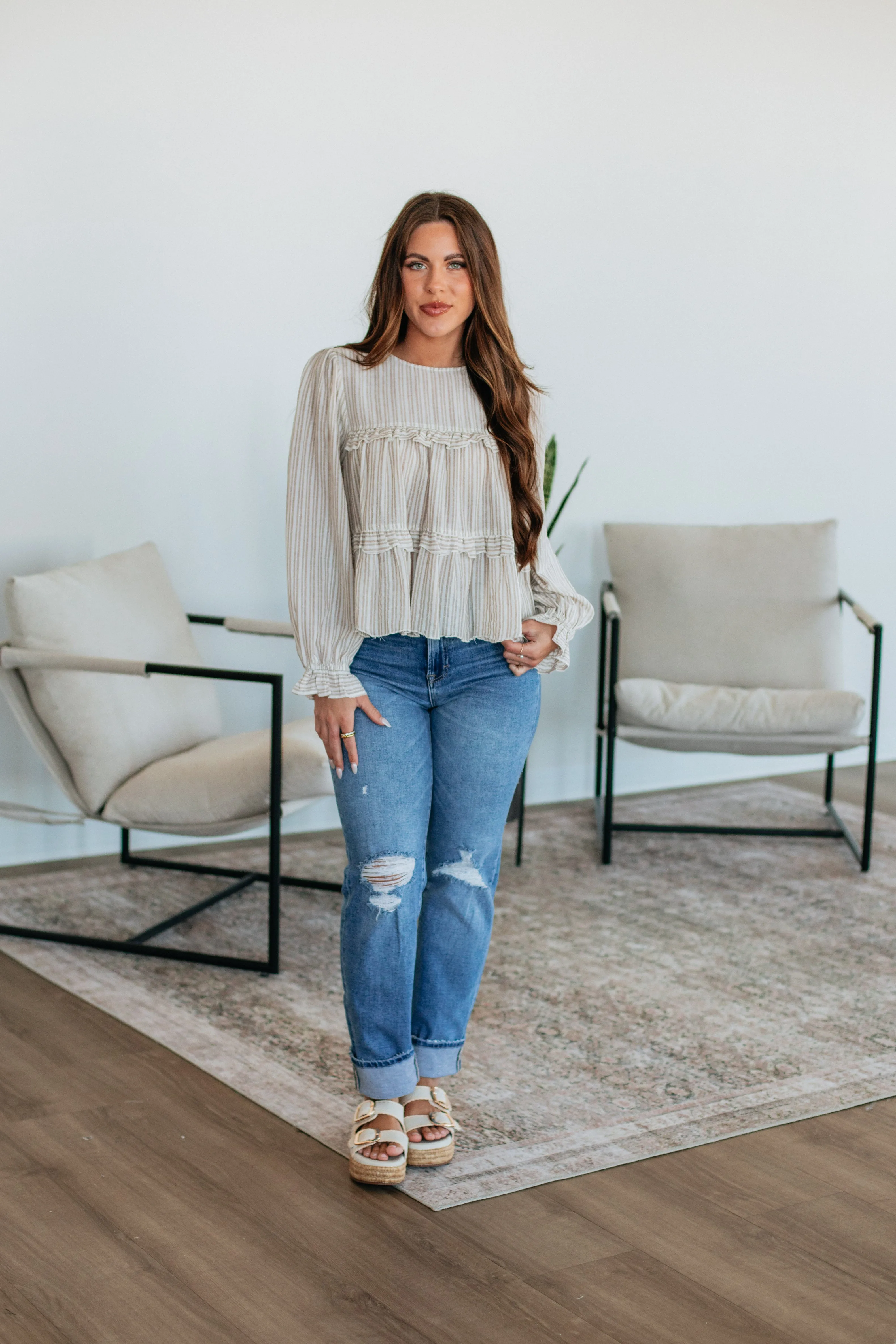 Kessley Striped Blouse sold by Wild Oak Boutique product image thumbnail 4