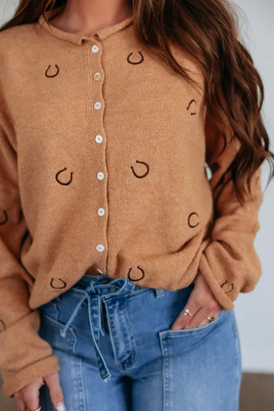 Saddle Up Cardigan sold by Wild Oak Boutique