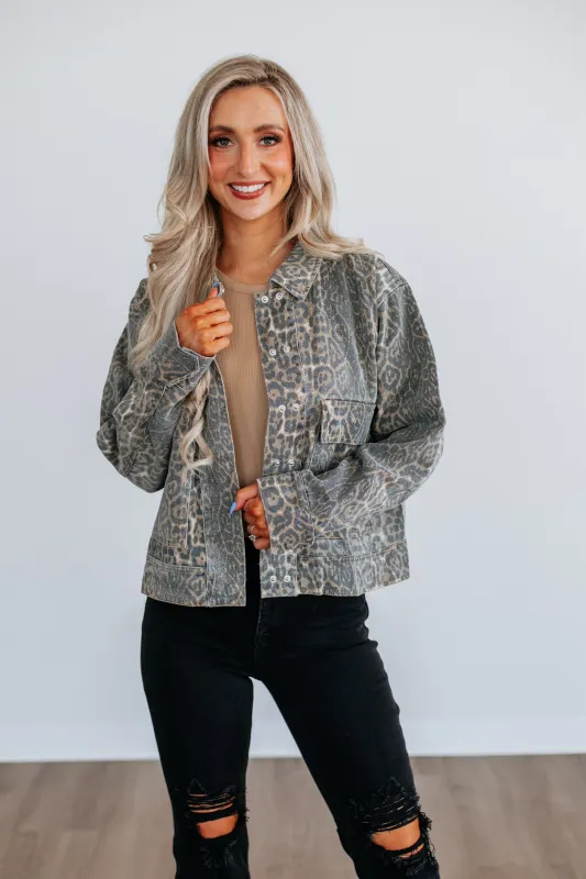 Rhett Leopard Jacket sold by Wild Oak Boutique
