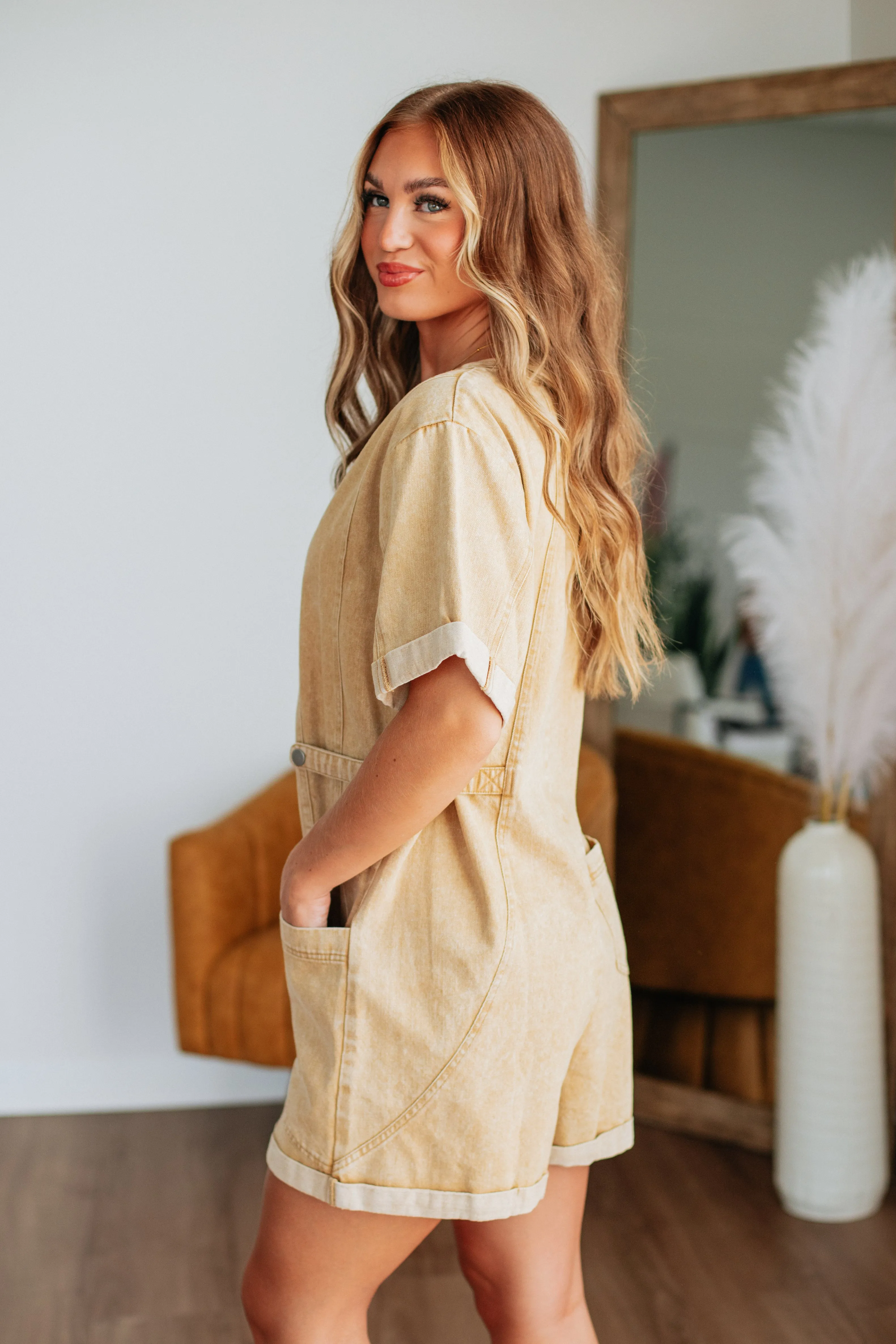 Ollie Utility Romper sold by Wild Oak Boutique product image thumbnail 5
