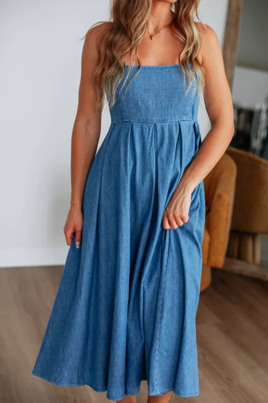 Kassie Denim Dress sold by Wild Oak Boutique