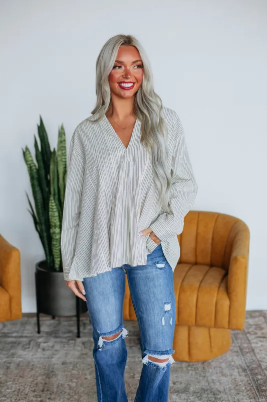 Alecia Striped Top sold by Wild Oak Boutique