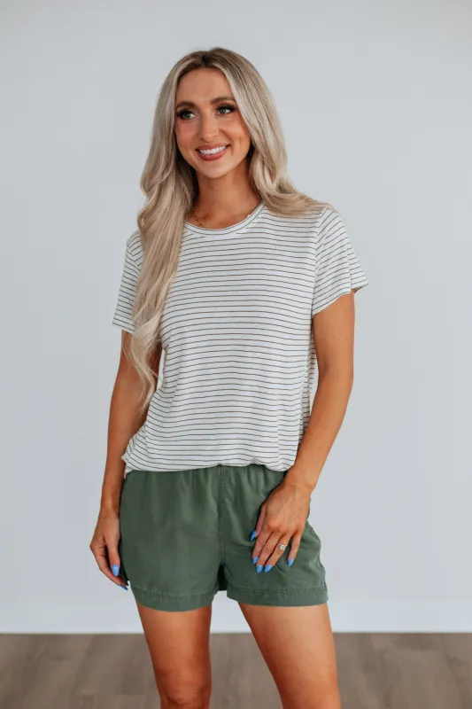 Brandy Striped Tee sold by Wild Oak Boutique