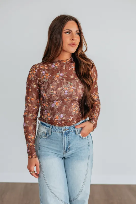 Paislee Mesh Top sold by Wild Oak Boutique