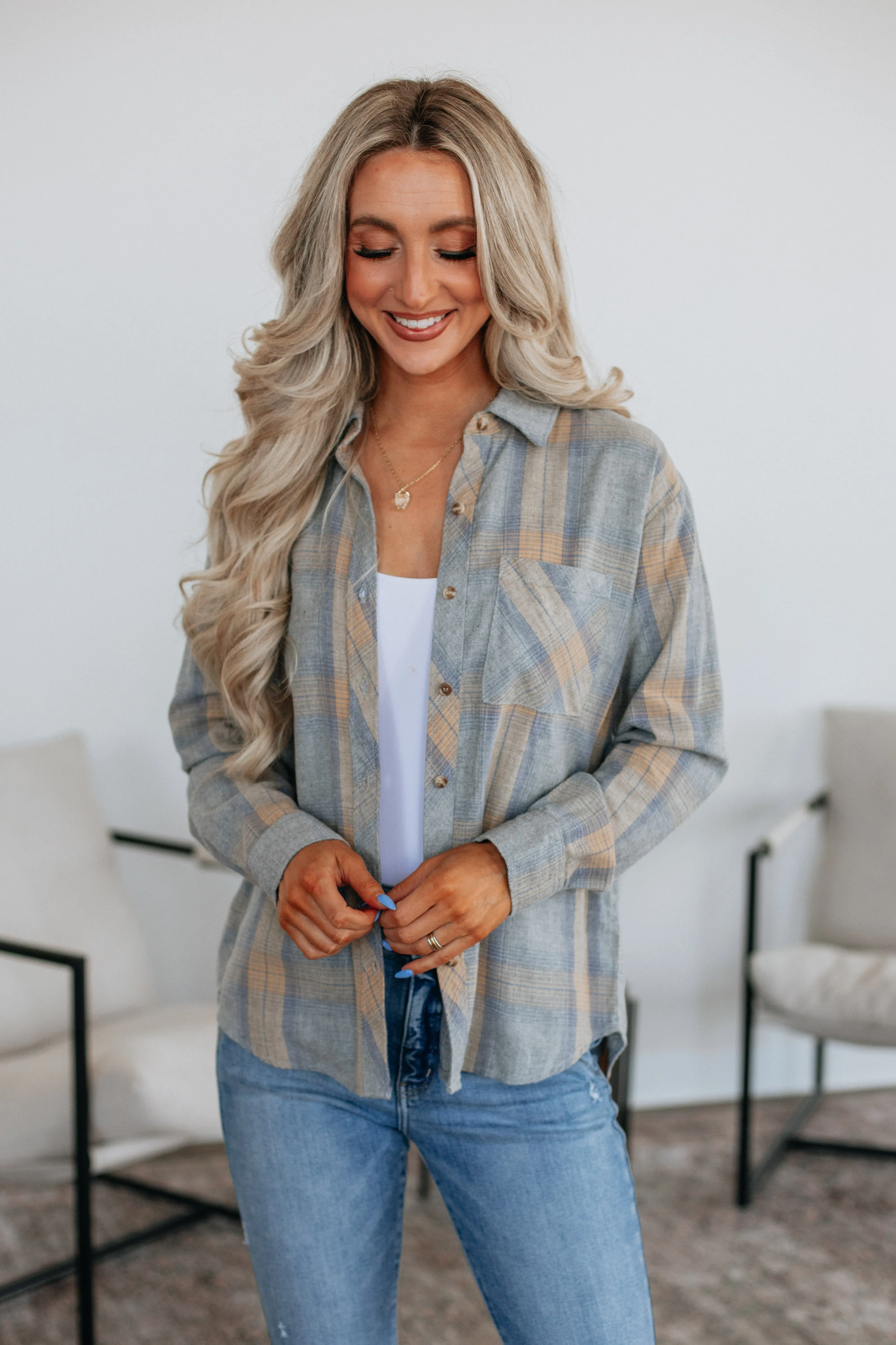 Jaime Flannel Top sold by Wild Oak Boutique product image thumbnail 4