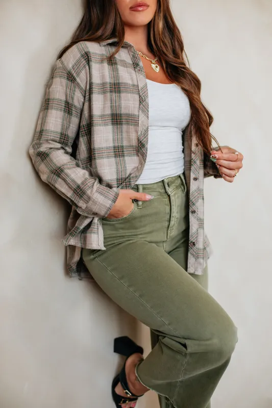 Thora Flannel Top sold by Wild Oak Boutique
