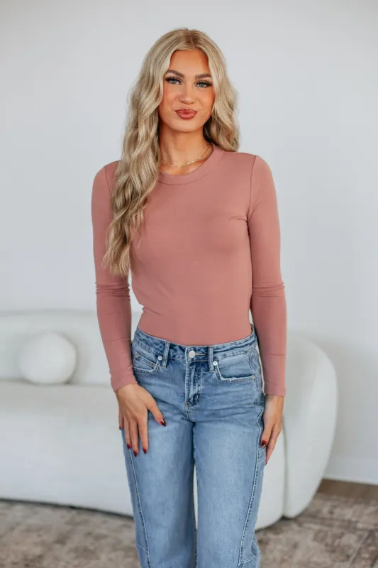Penny Long Sleeve Top - Dusty Rose sold by Wild Oak Boutique