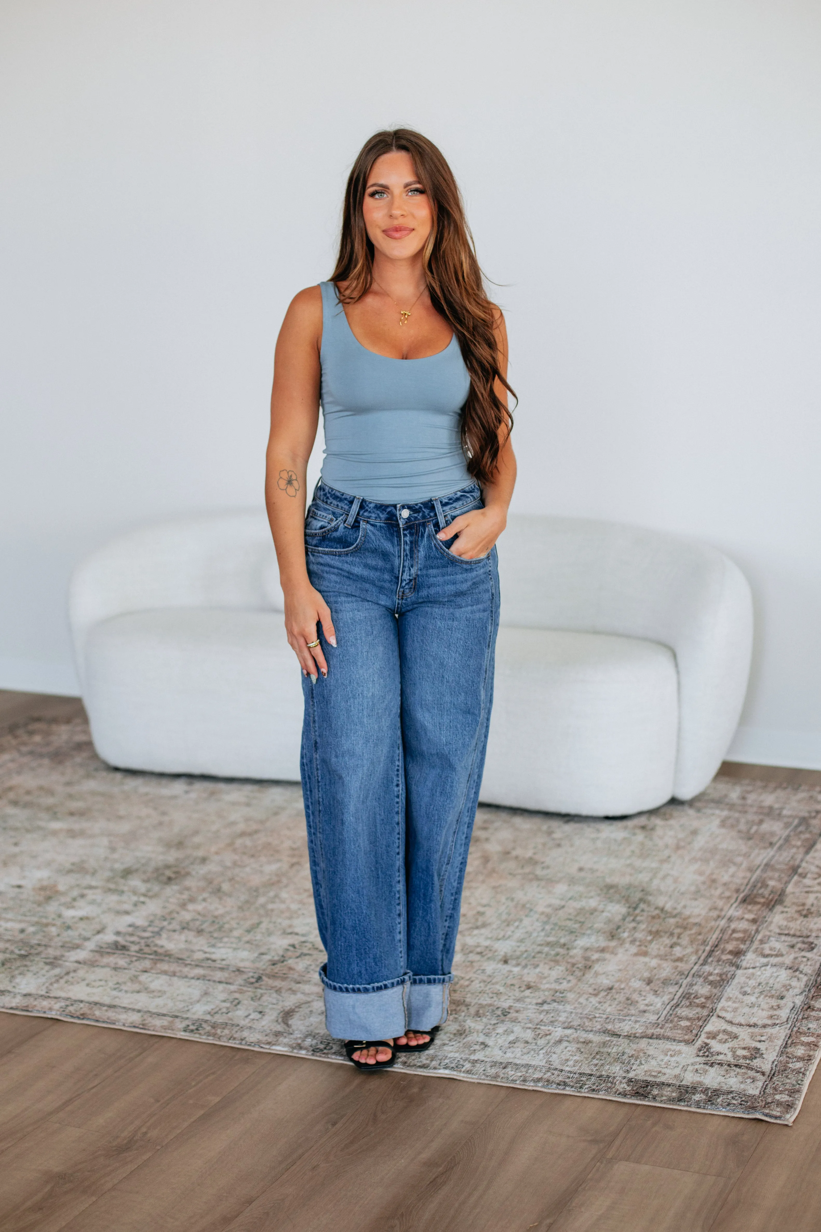 Delta Basic Tank - Slate Blue sold by Wild Oak Boutique product image thumbnail 2