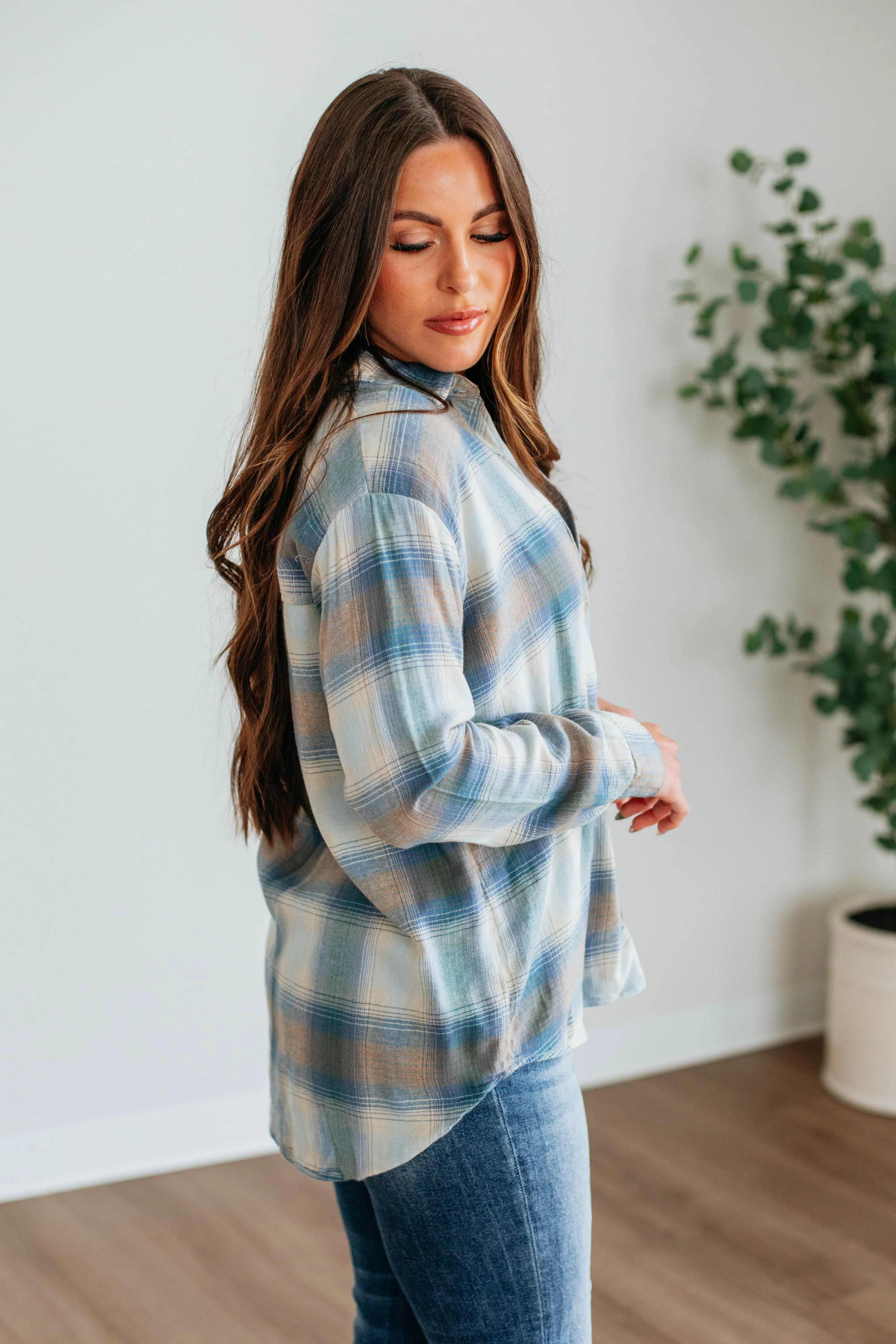 Wynnie Flannel Top sold by Wild Oak Boutique product image thumbnail 4