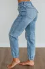 Tatum Mica Denim Joggers sold by Wild Oak Boutique
