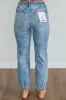 Tatum Mica Denim Joggers sold by Wild Oak Boutique
