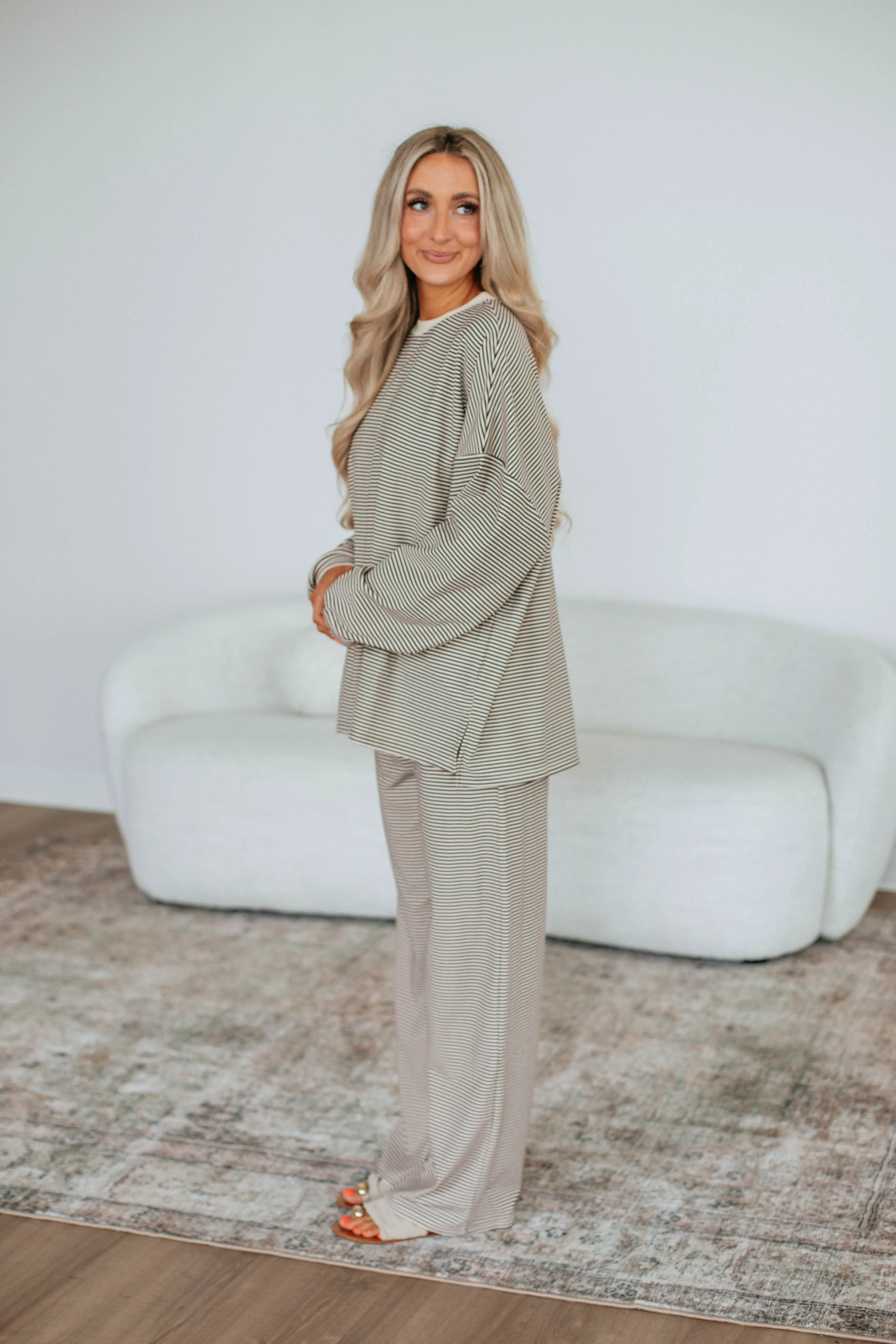 Cayla Striped Pants - Espresso Mix sold by Wild Oak Boutique product image thumbnail 5