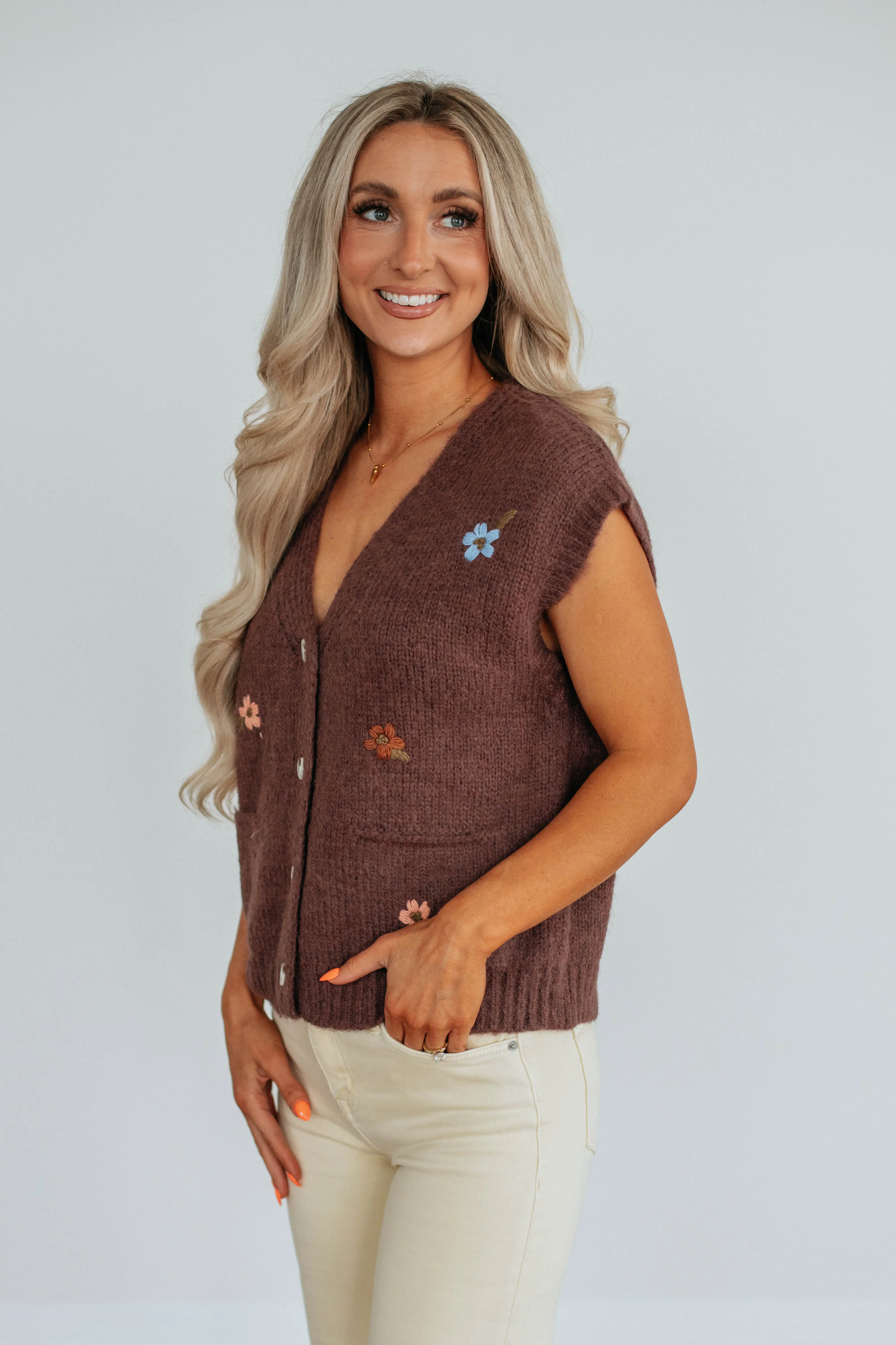 Alva Floral Sweater Vest sold by Wild Oak Boutique product image thumbnail 5