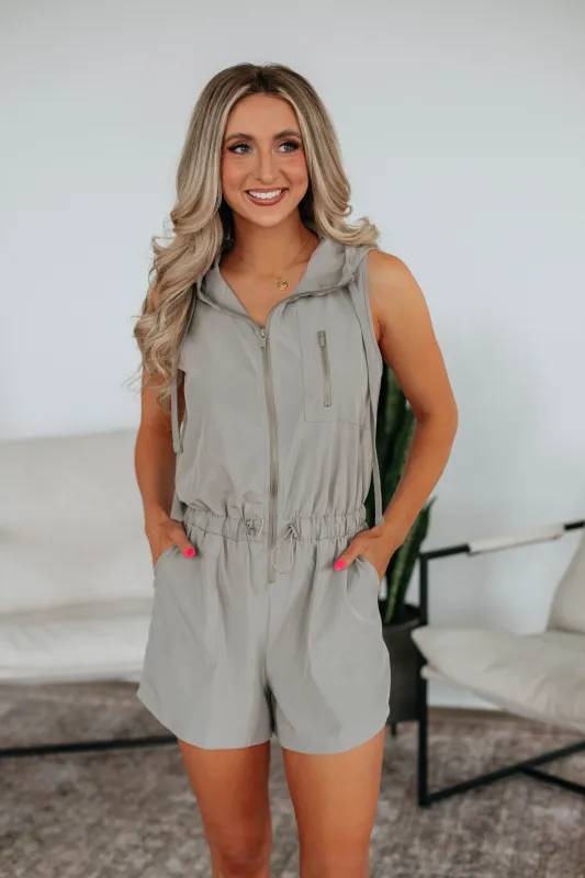 In No Rush Romper - Mushroom sold by Wild Oak Boutique