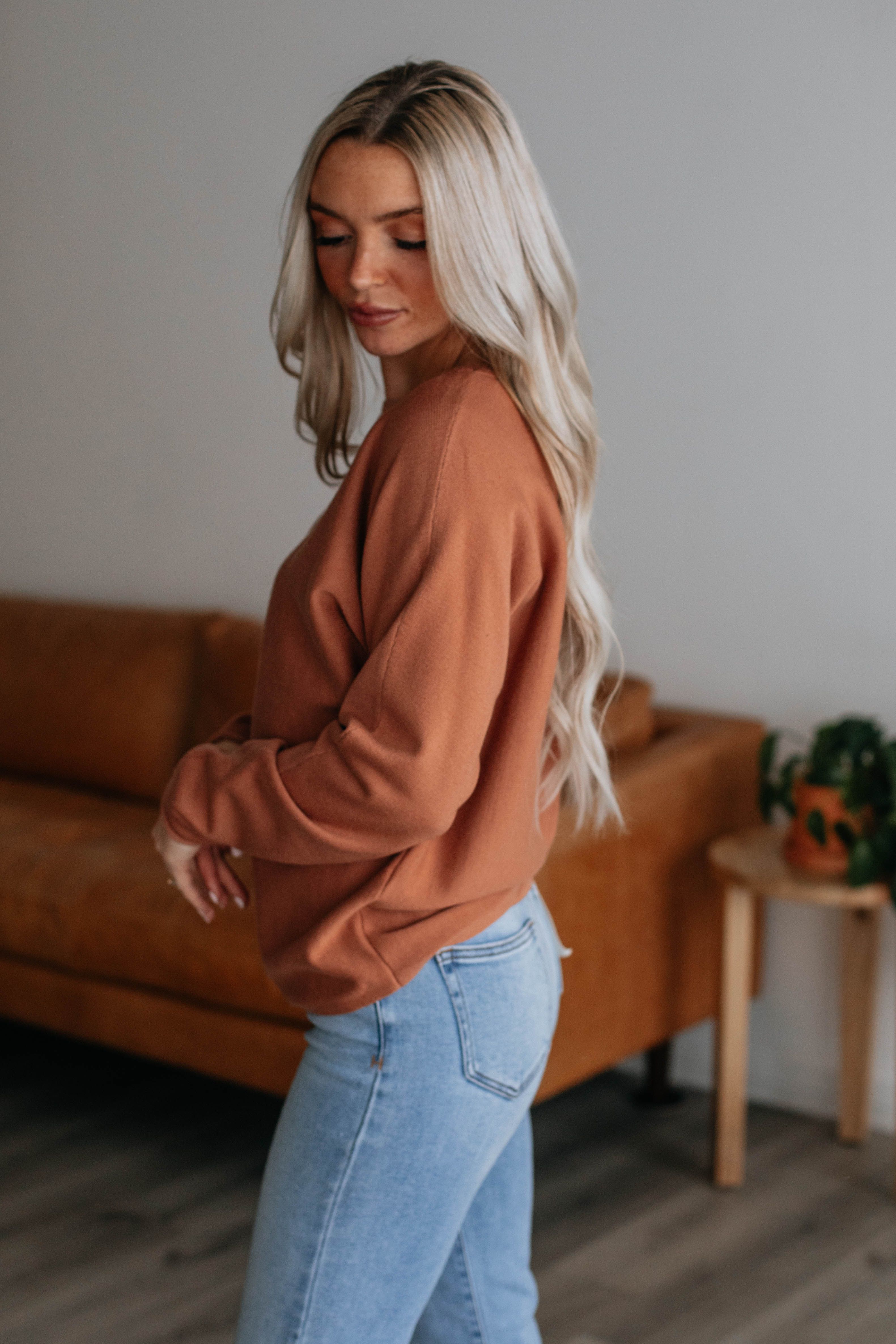 Brylee Lightweight Sweater - Clay sold by Wild Oak Boutique product image thumbnail 5