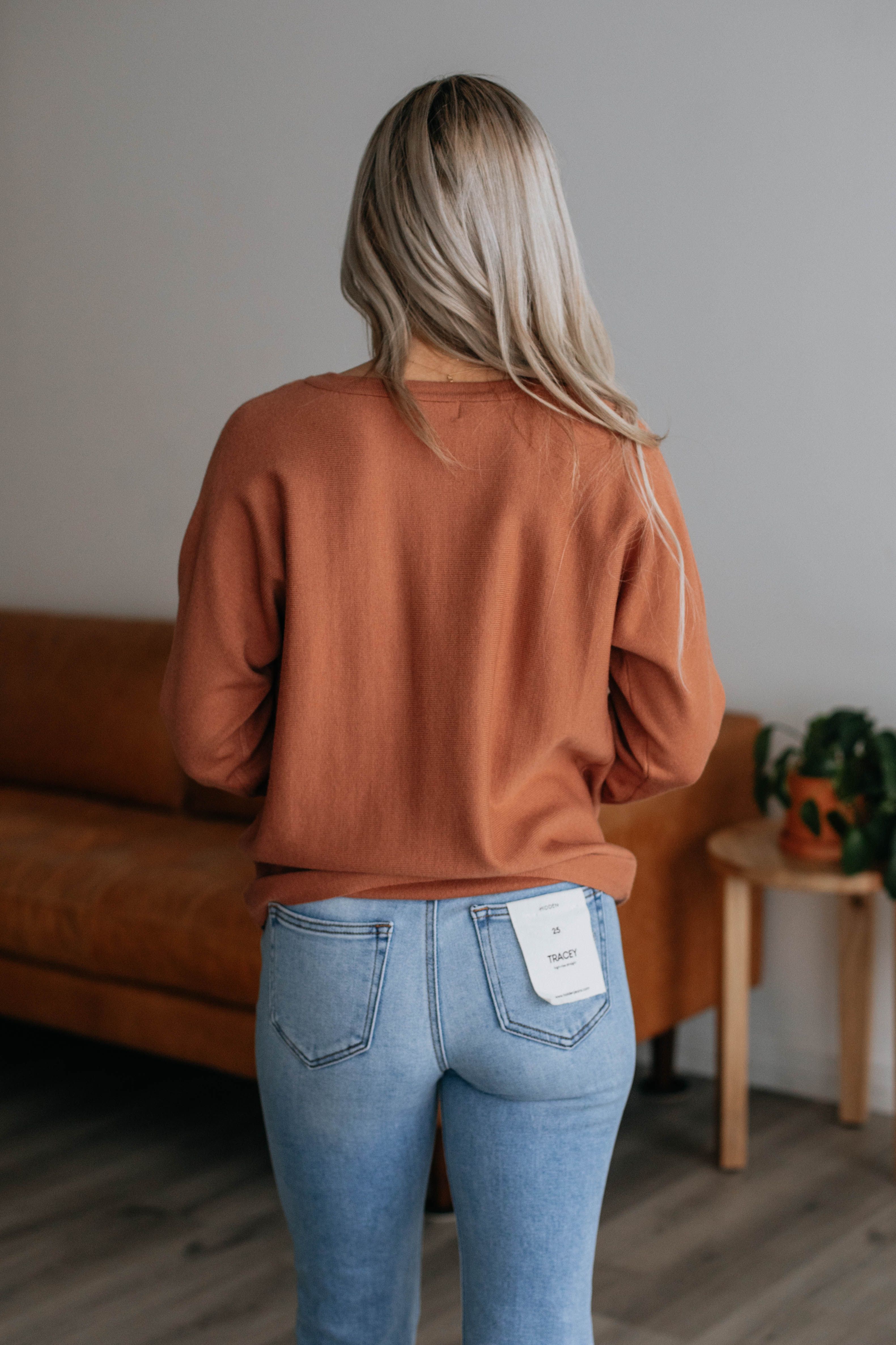 Brylee Lightweight Sweater - Clay sold by Wild Oak Boutique product image thumbnail 4