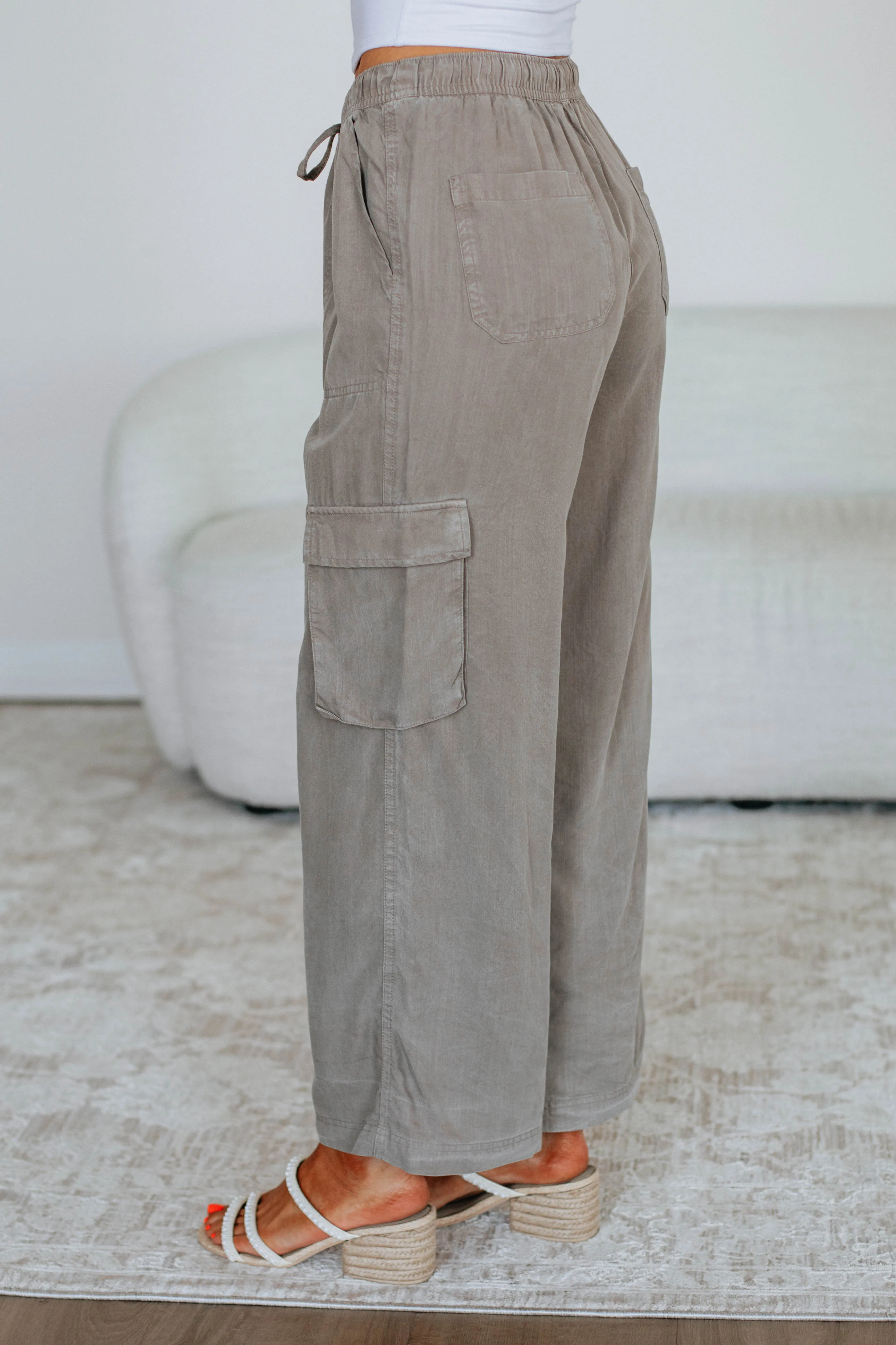 Wylie Cargo Pants - Taupe sold by Wild Oak Boutique product image thumbnail 3
