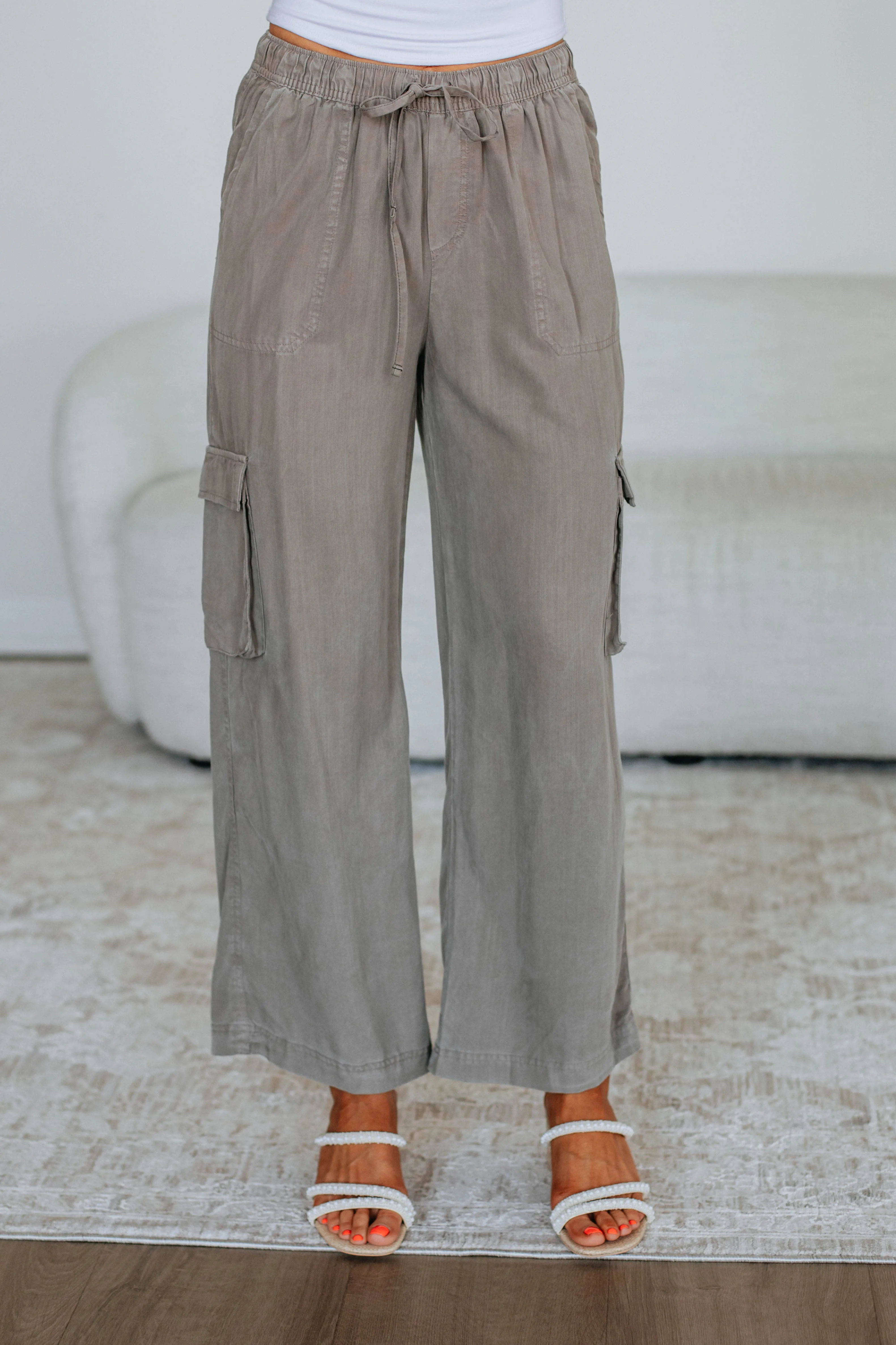 Wylie Cargo Pants - Taupe sold by Wild Oak Boutique product image thumbnail 2