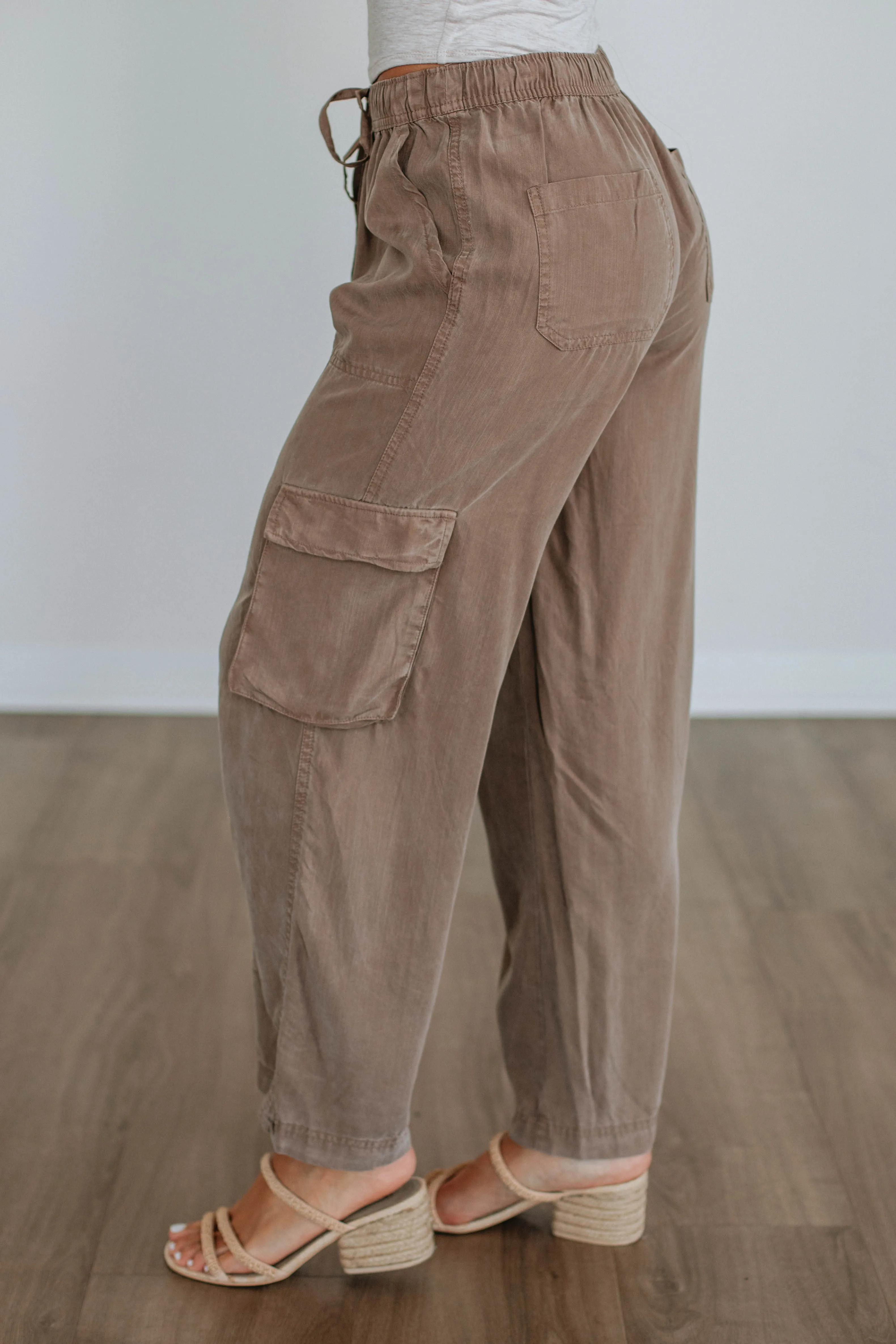Wylie Cargo Pants - Mocha sold by Wild Oak Boutique product image thumbnail 3