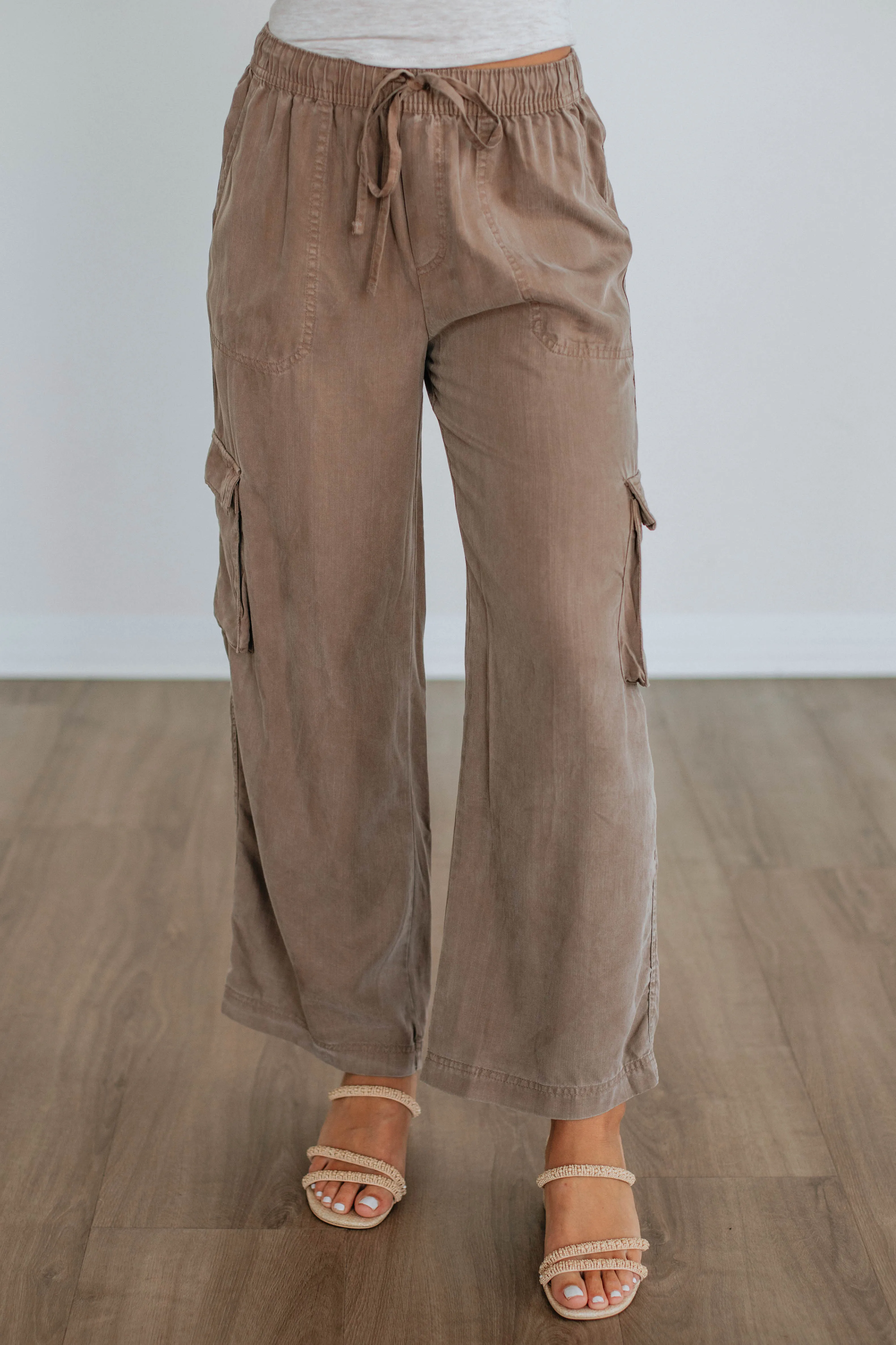 Wylie Cargo Pants - Mocha sold by Wild Oak Boutique product image thumbnail 2