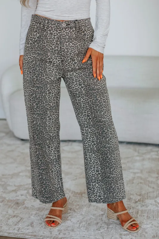 Britt Leopard Pants sold by Wild Oak Boutique