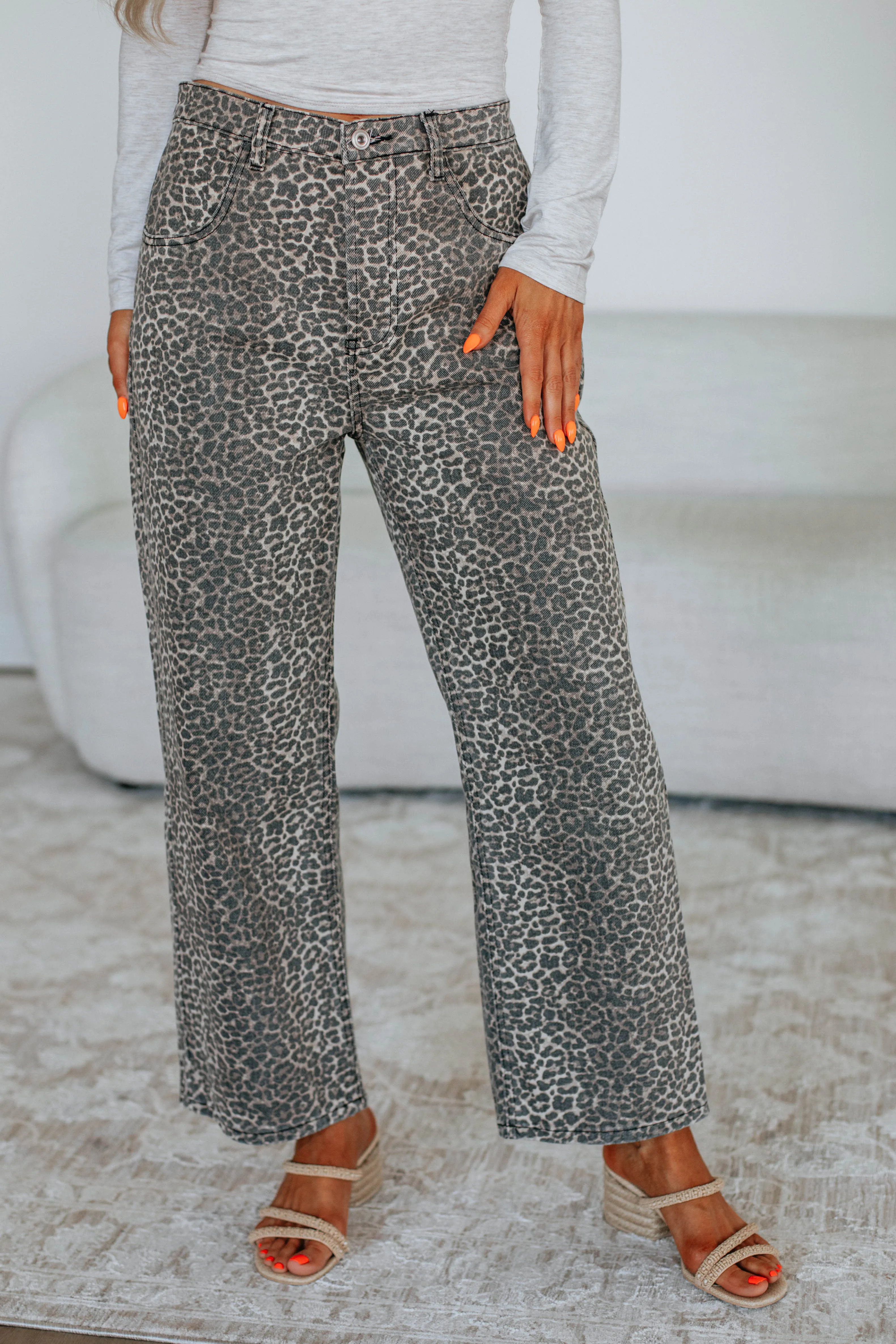 Britt Leopard Pants sold by Wild Oak Boutique