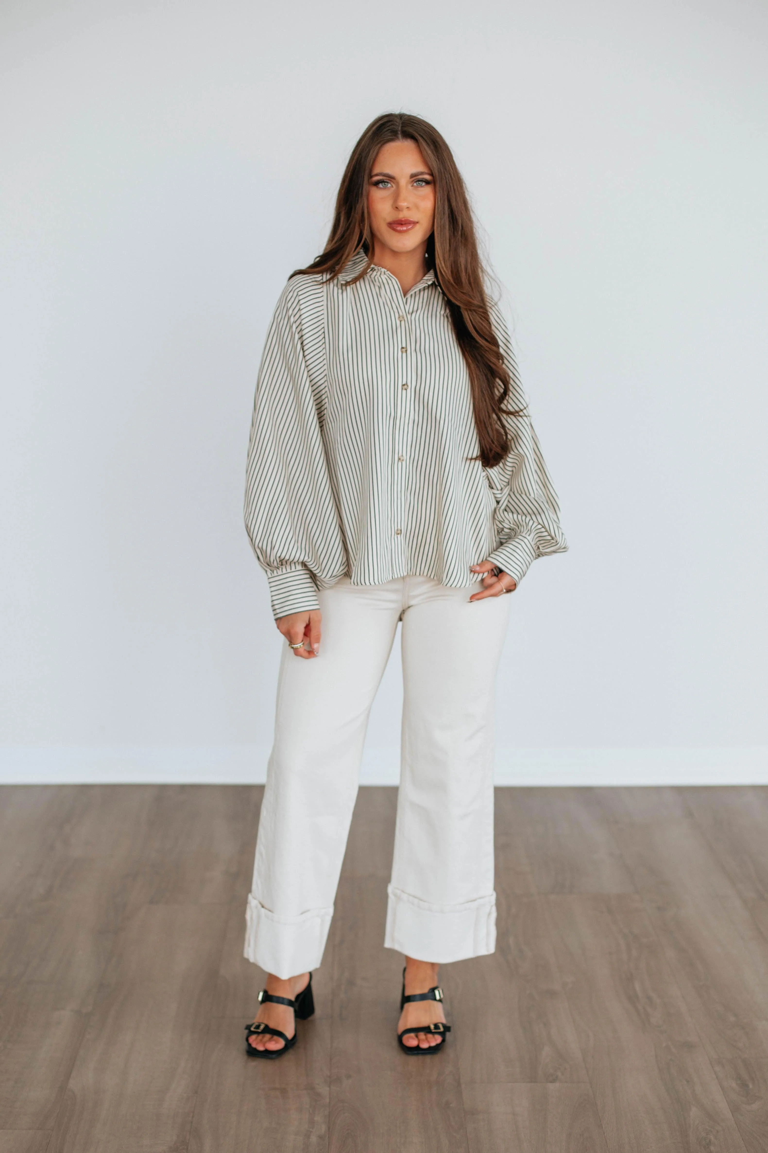 Rigley Striped Button Down sold by Wild Oak Boutique product image thumbnail 3