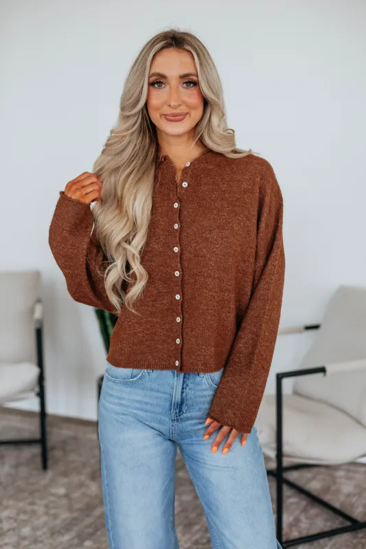 Brooke Cardigan - Walnut sold by Wild Oak Boutique
