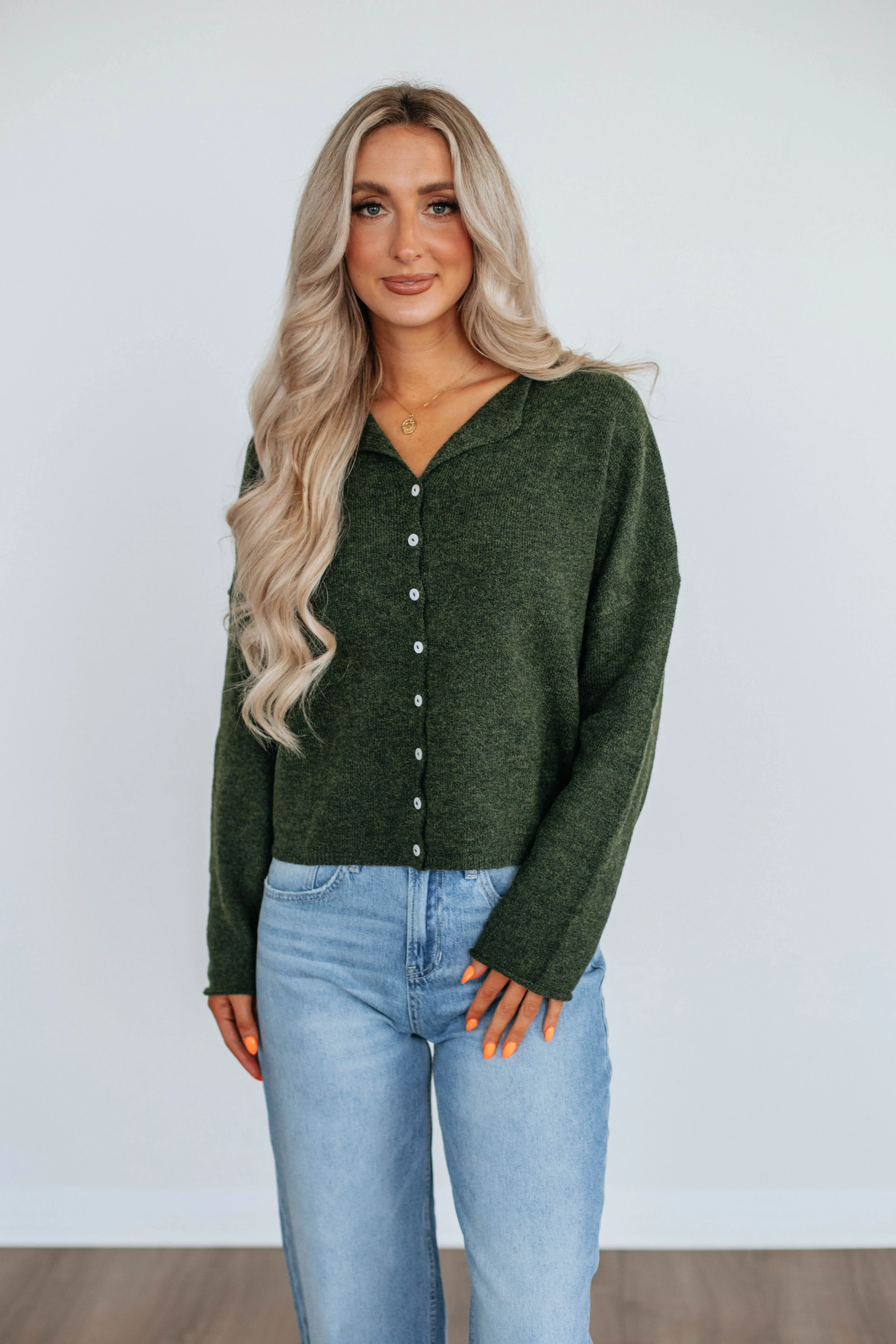 Brooke Cardigan - Pine sold by Wild Oak Boutique product image thumbnail 5