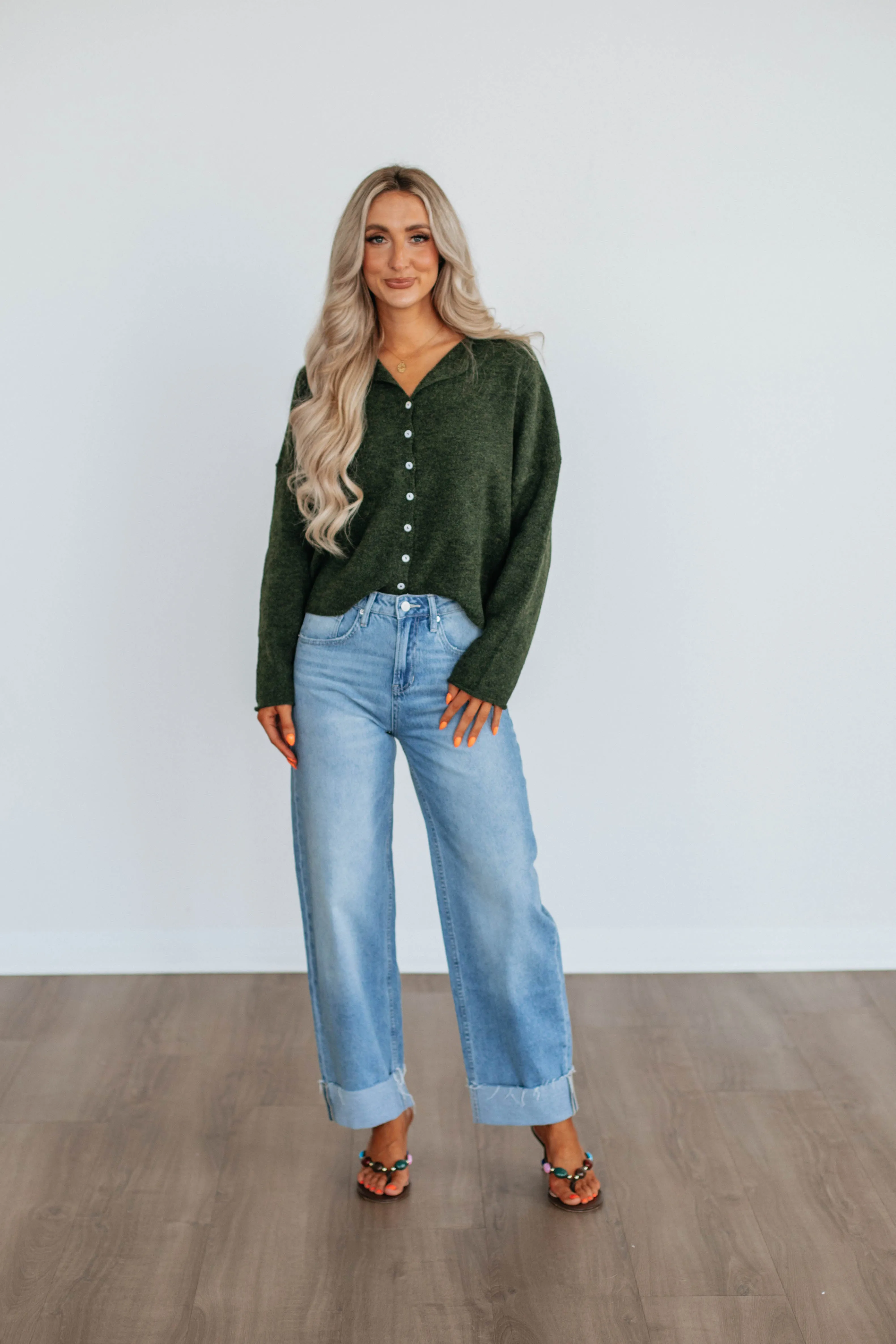 Brooke Cardigan - Pine sold by Wild Oak Boutique product image thumbnail 2