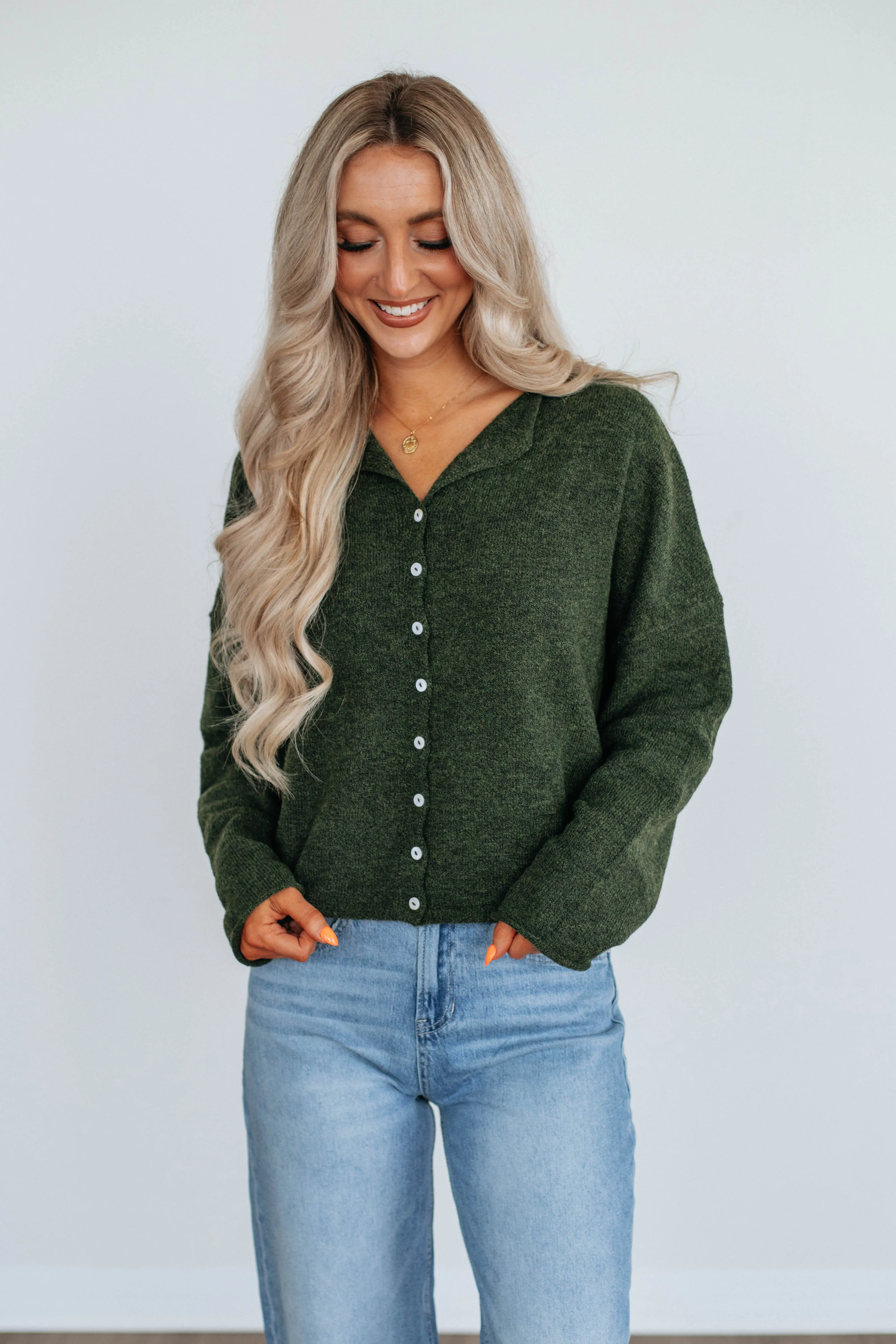 Brooke Cardigan - Pine sold by Wild Oak Boutique product image thumbnail 3