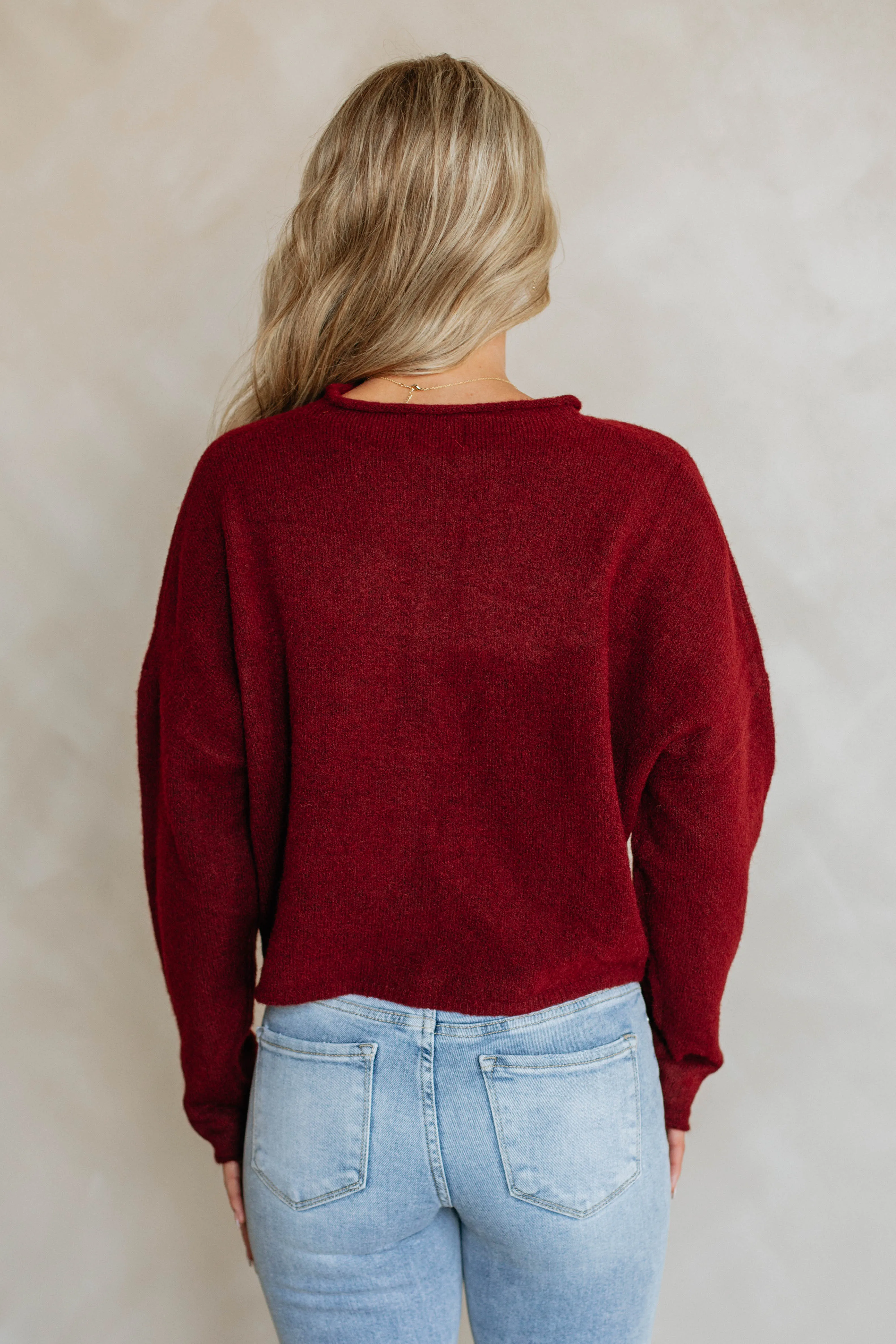 Brooke Cardigan - Burgundy sold by Wild Oak Boutique product image thumbnail 5