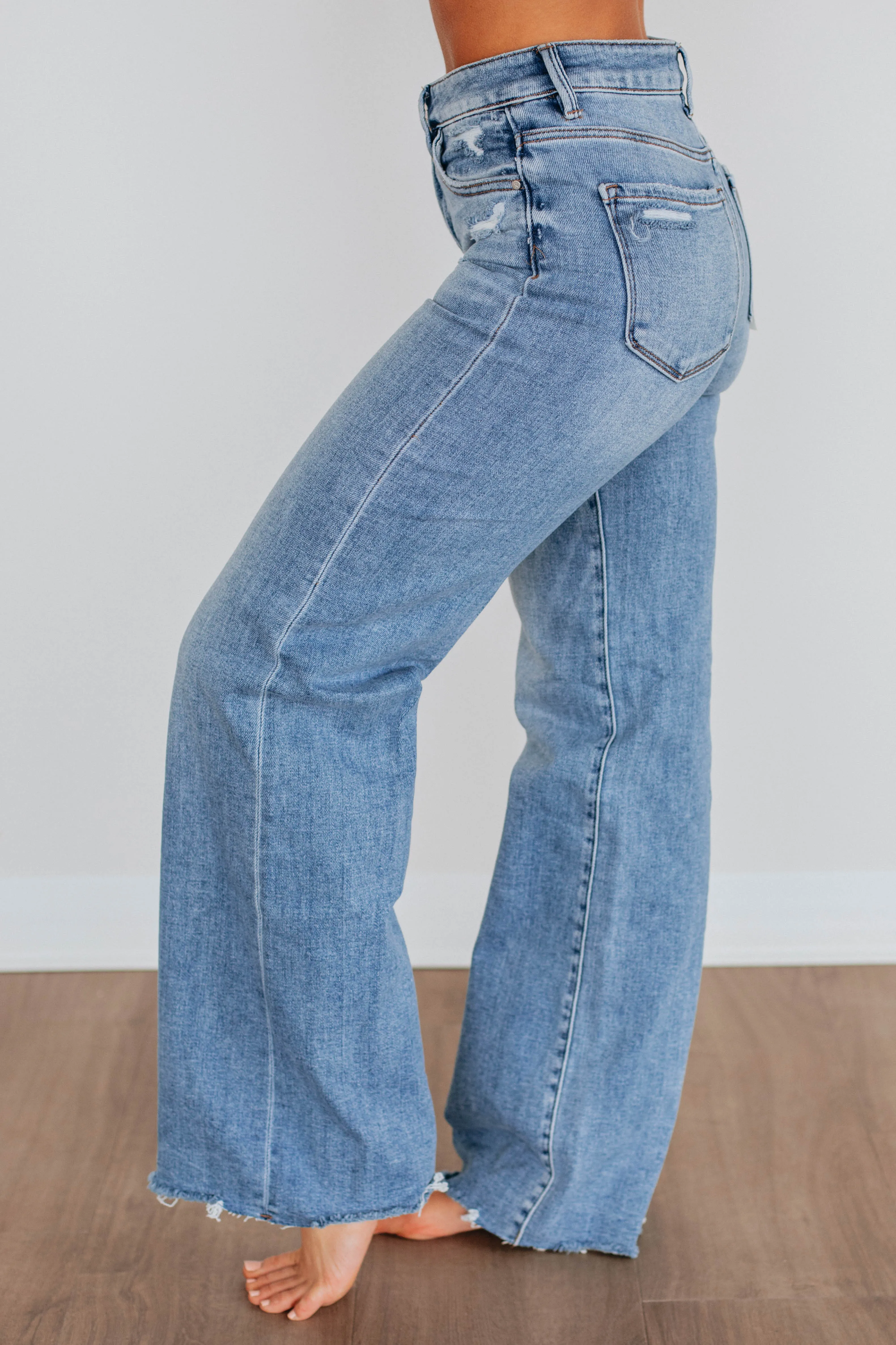 Adelyn Risen Jeans - Medium Wash sold by Wild Oak Boutique product image thumbnail 2