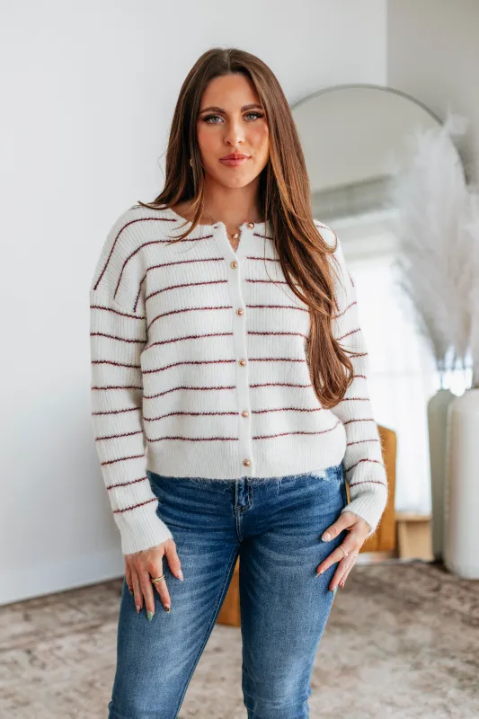 Taysha Striped Cardigan sold by Wild Oak Boutique