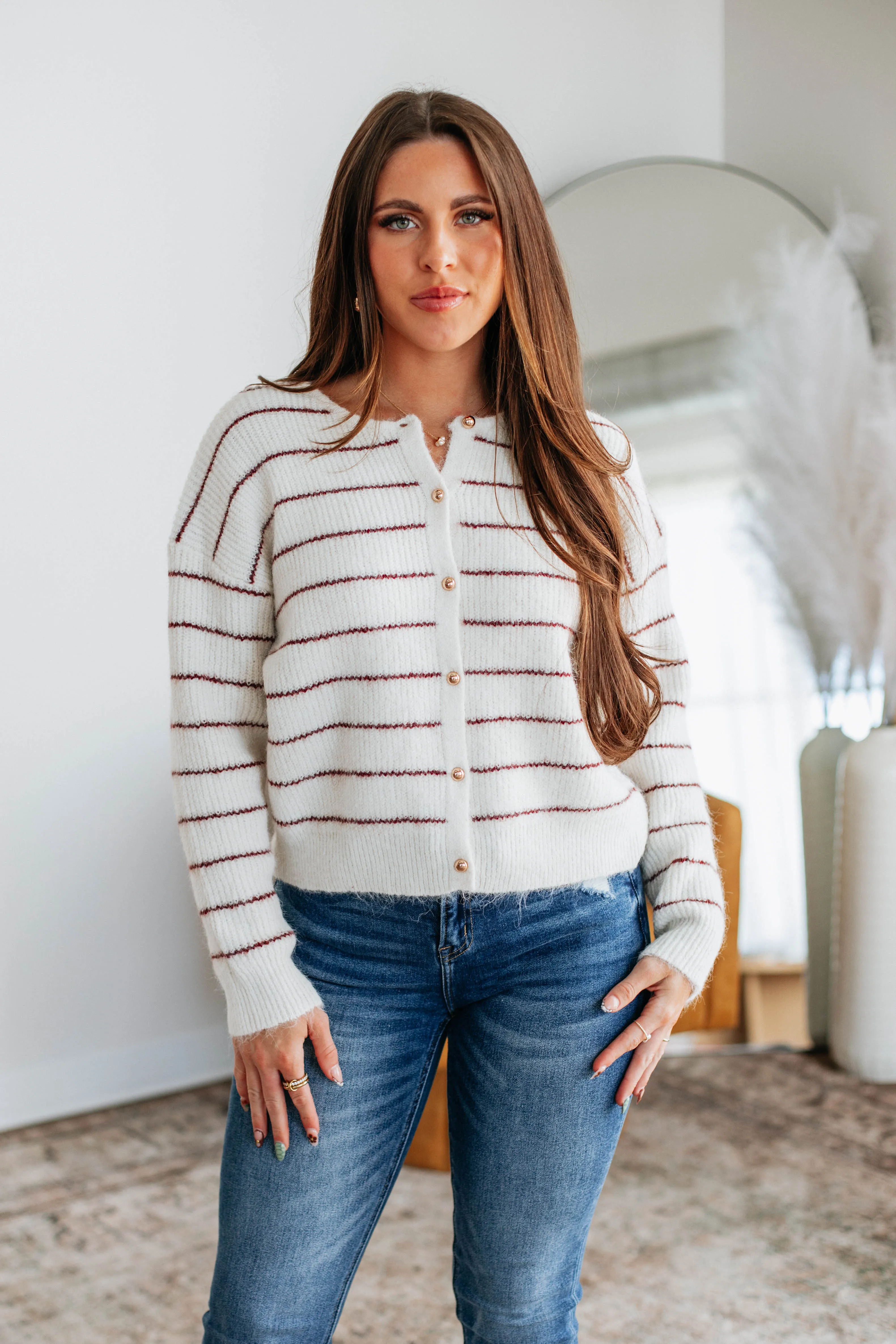 Taysha Striped Cardigan sold by Wild Oak Boutique