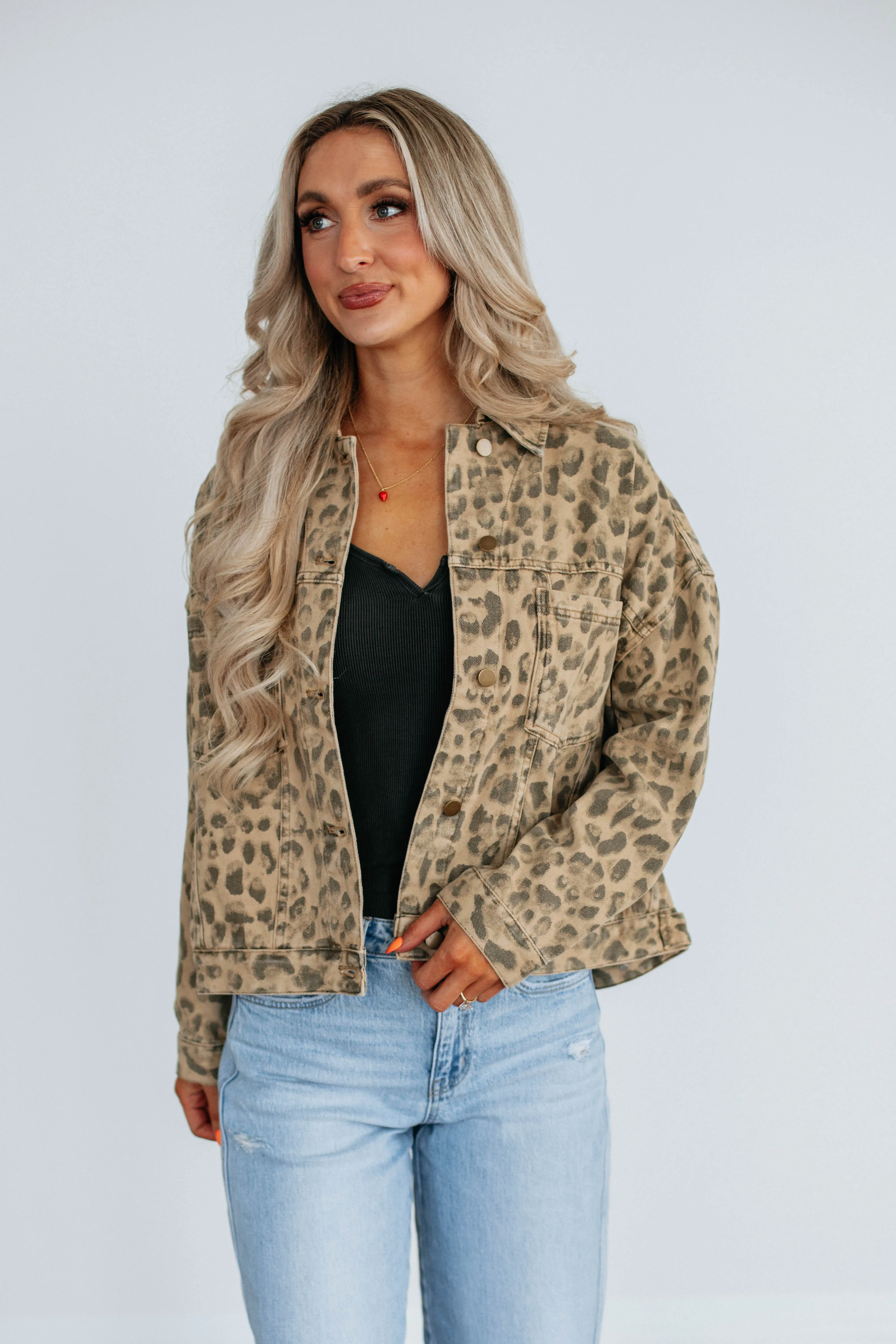 Rylee Leopard Jacket sold by Wild Oak Boutique