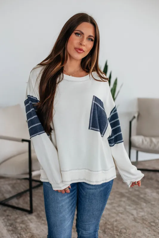 McKinley Striped Crewneck sold by Wild Oak Boutique