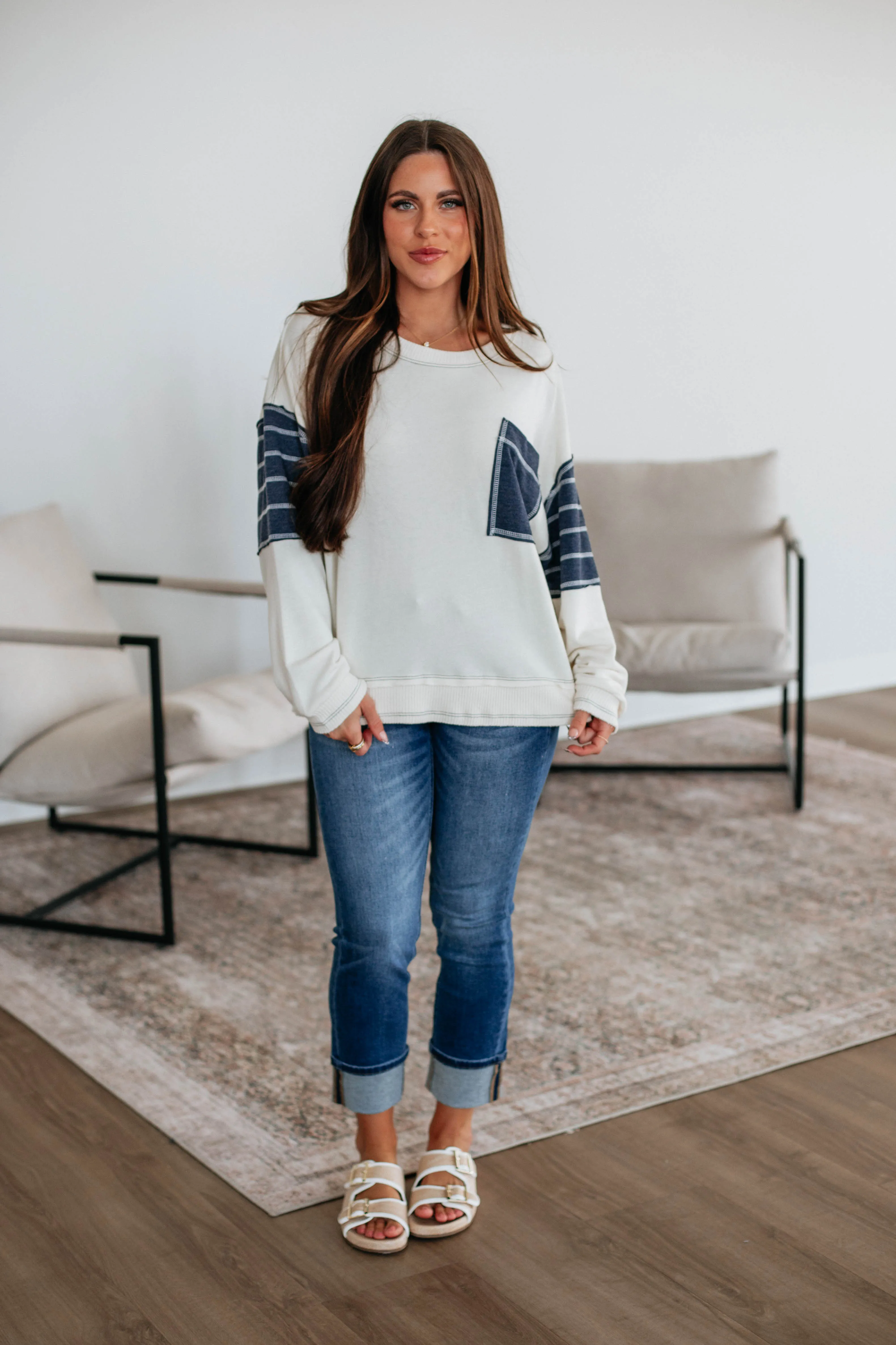 McKinley Striped Crewneck sold by Wild Oak Boutique product image thumbnail 3