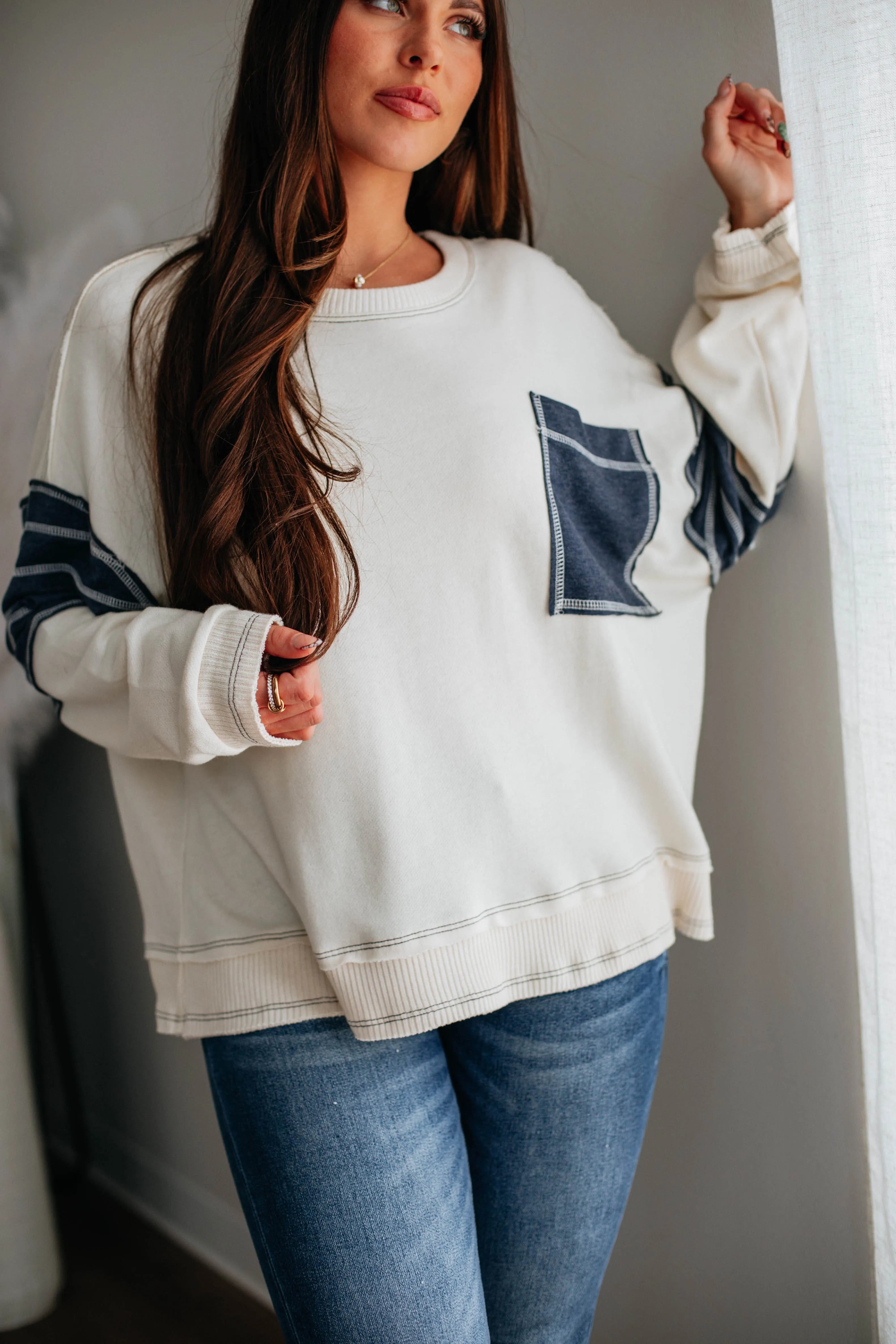 McKinley Striped Crewneck sold by Wild Oak Boutique product image thumbnail 2