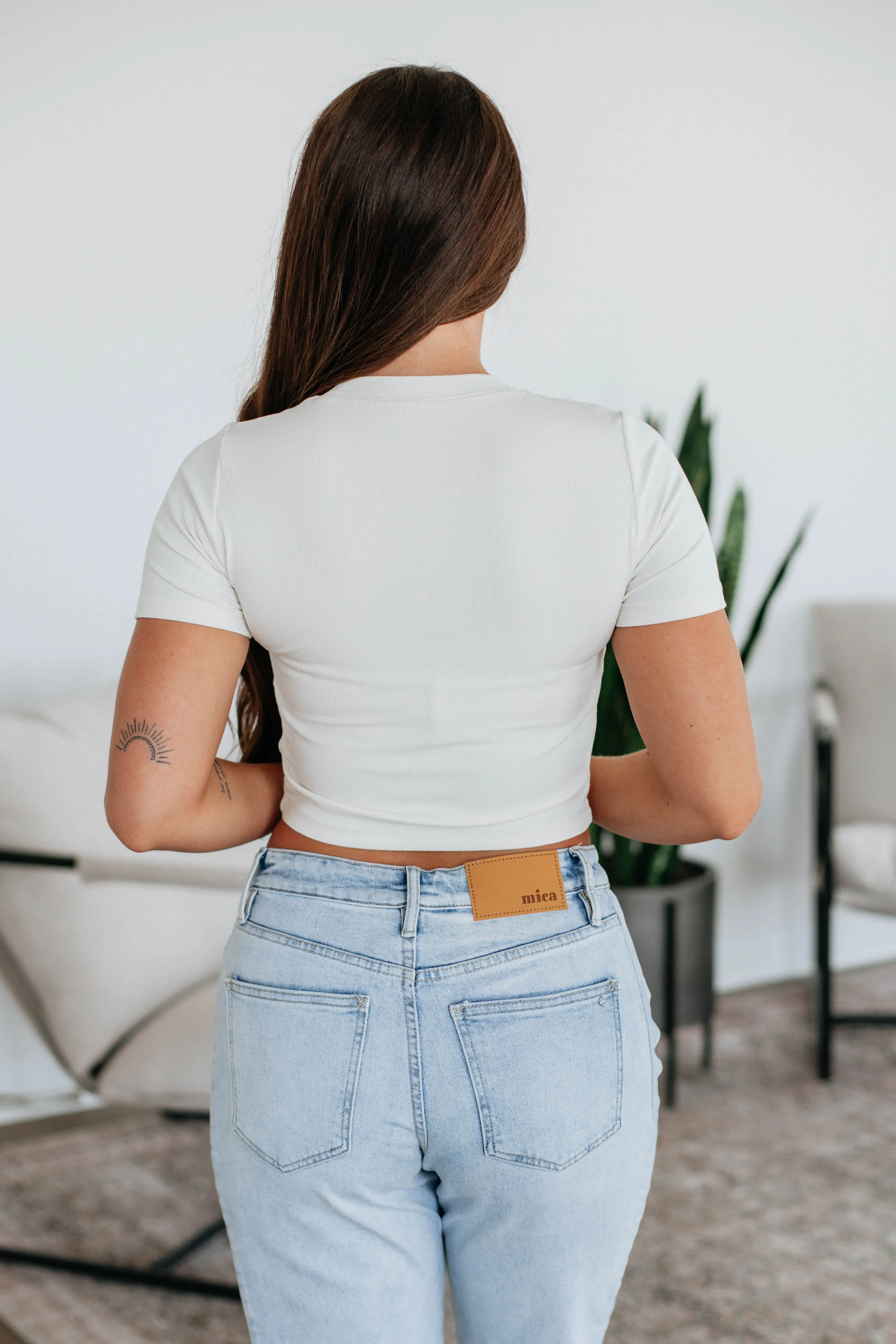 Lenna Ribbed Top - Natural sold by Wild Oak Boutique product image thumbnail 5