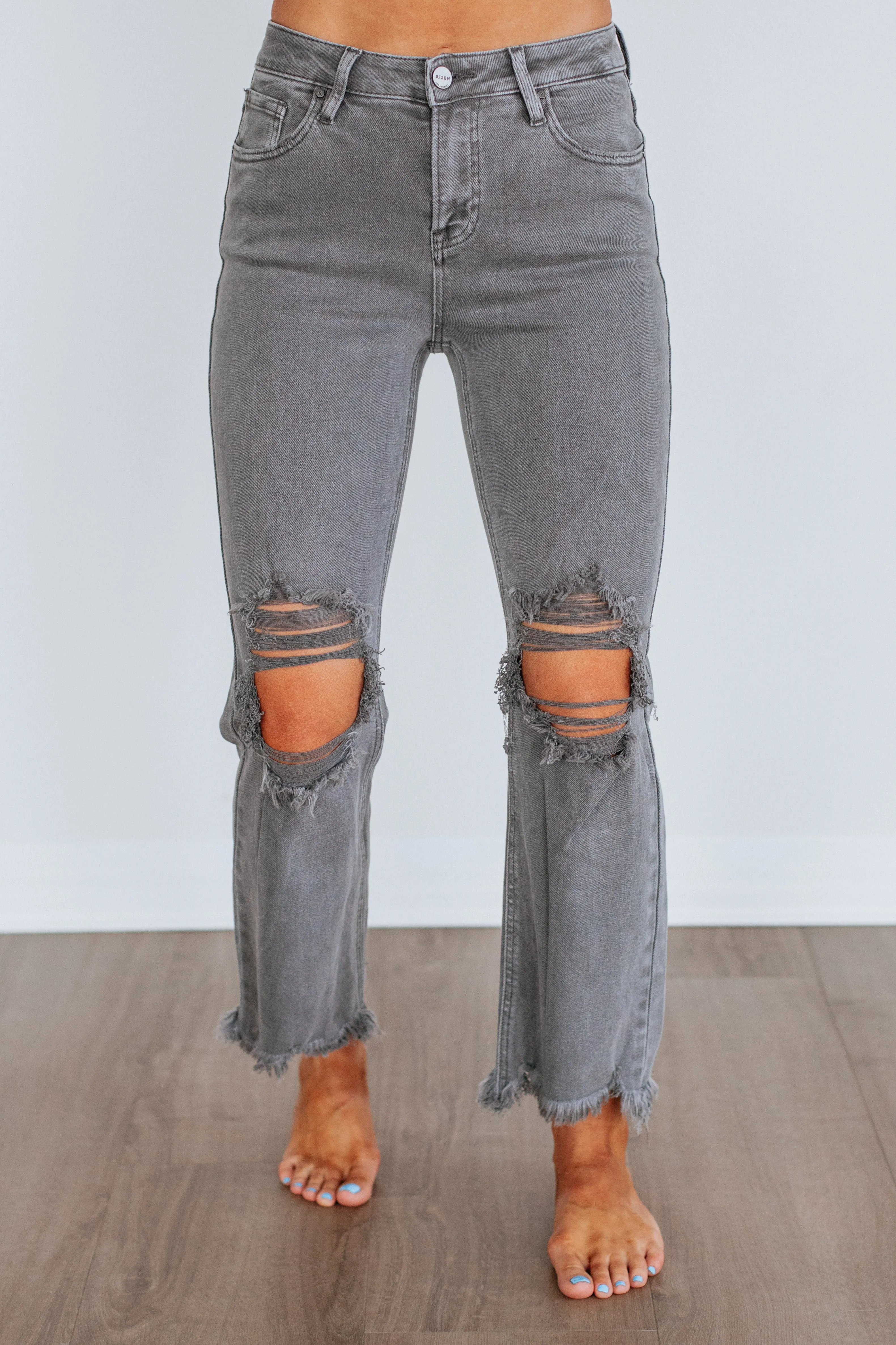 Rudy Risen Jeans - Charcoal sold by Wild Oak Boutique