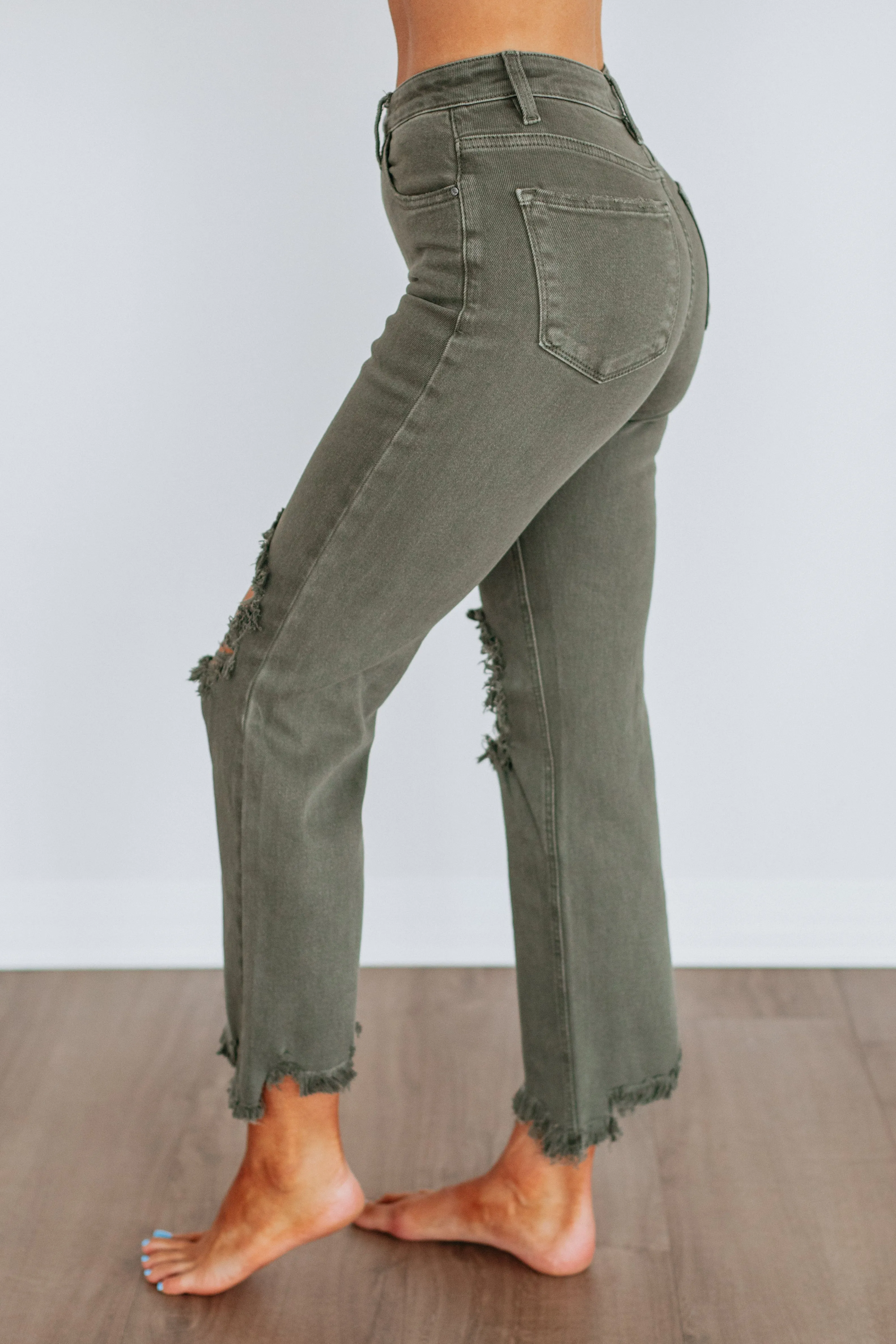 Rudy Risen Jeans - Dark Olive sold by Wild Oak Boutique product image thumbnail 5