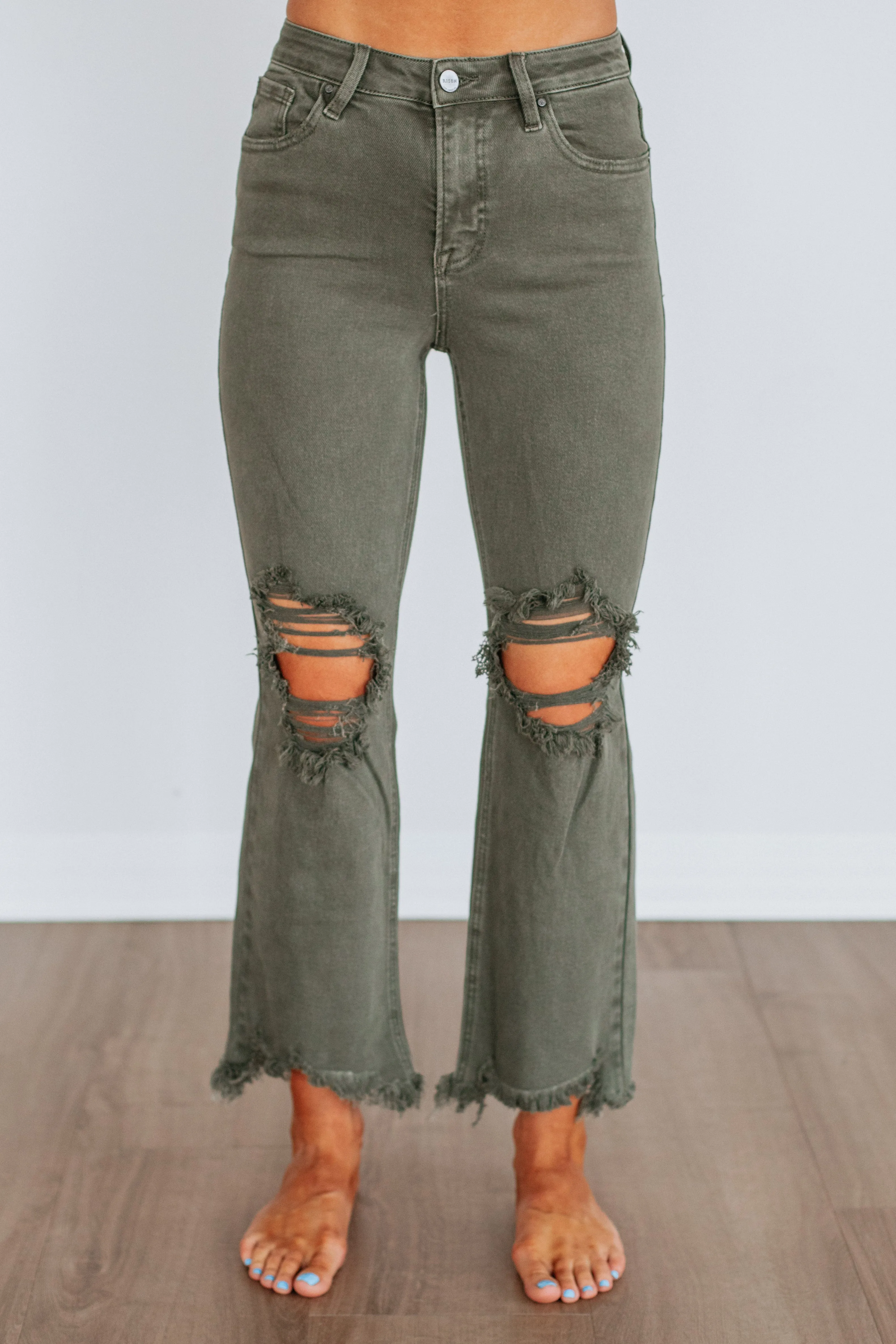 Rudy Risen Jeans - Dark Olive sold by Wild Oak Boutique product image thumbnail 3