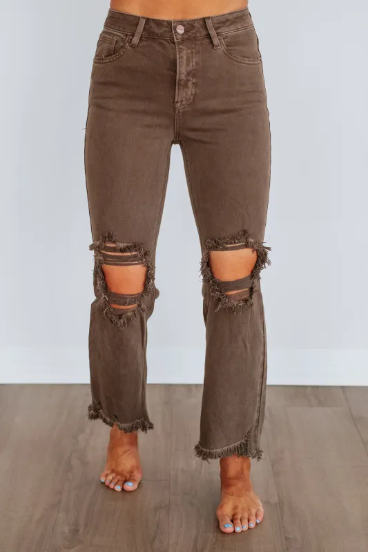 Rudy Risen Jeans - Brown sold by Wild Oak Boutique