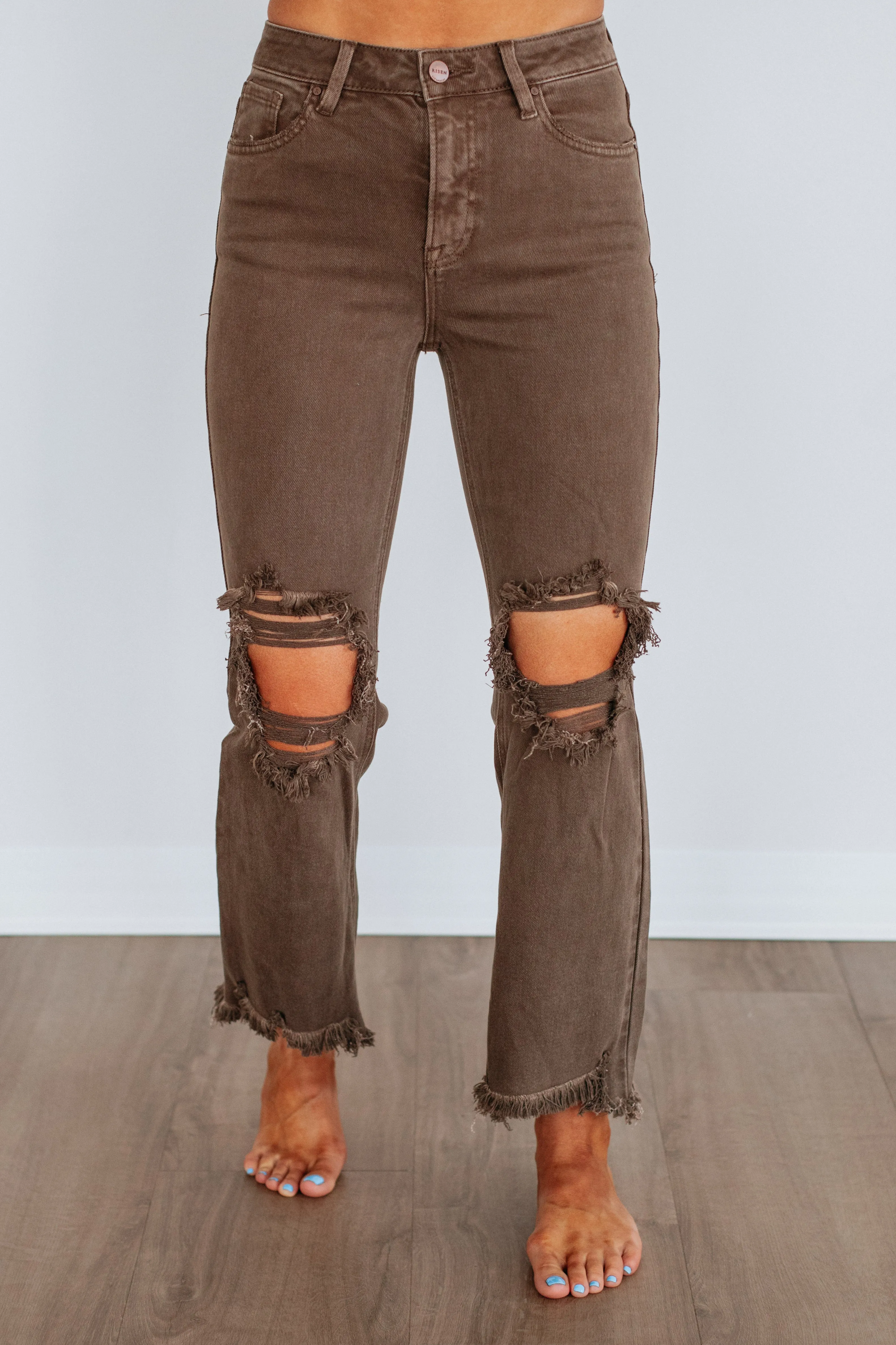 Rudy Risen Jeans - Brown sold by Wild Oak Boutique