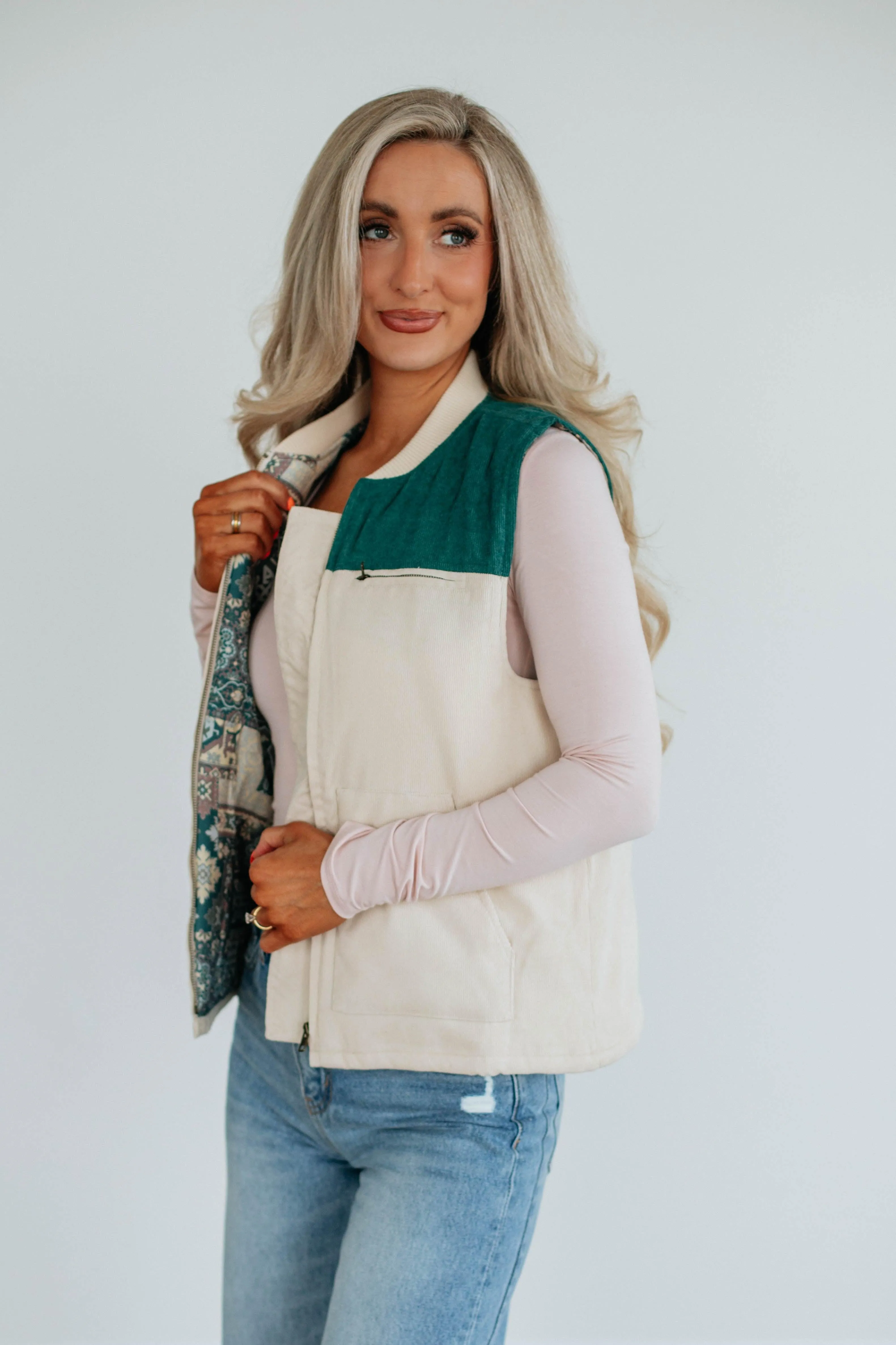 Townes Corduroy Vest sold by Wild Oak Boutique product image thumbnail 3