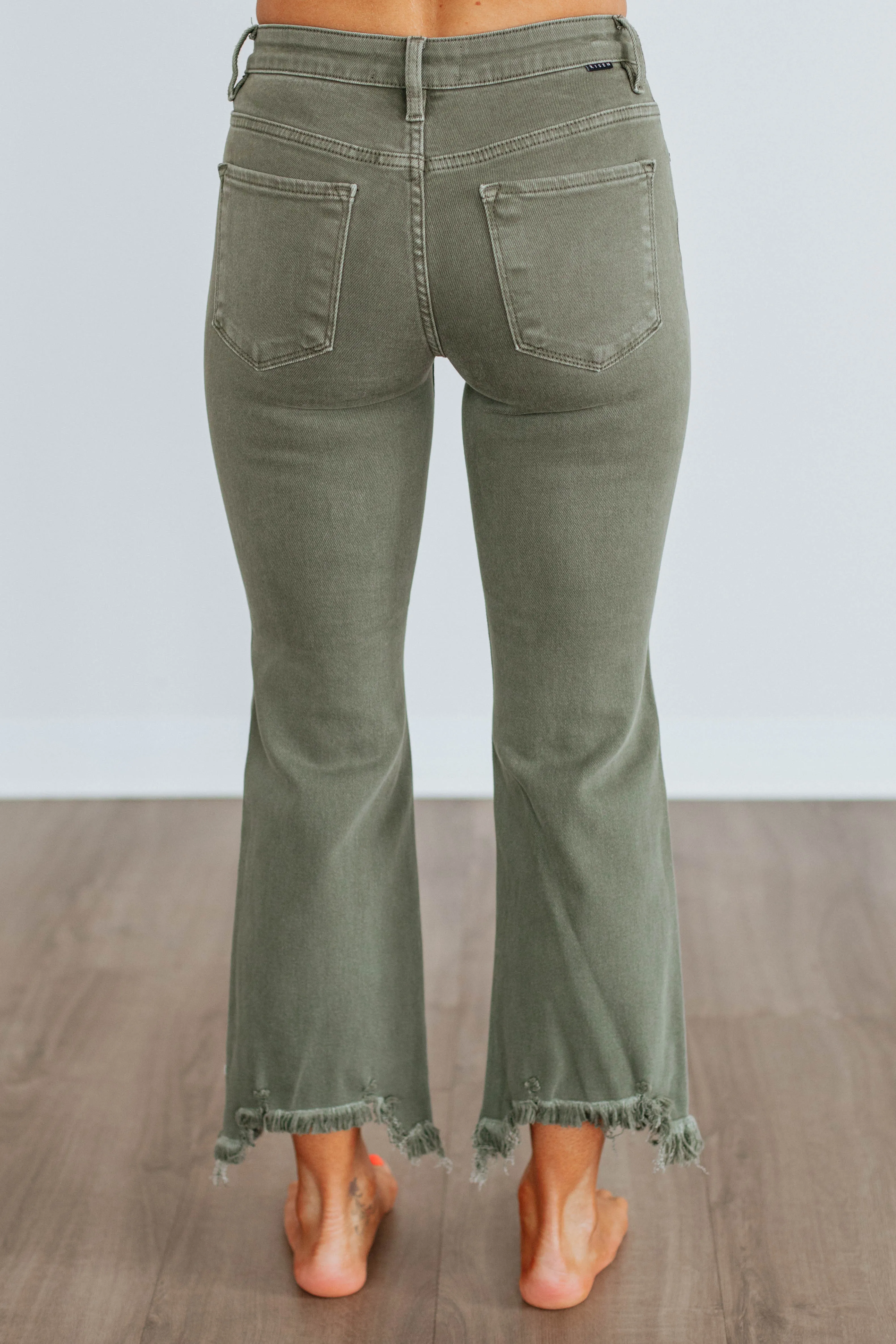 Neona Risen Jeans - Dark Olive sold by Wild Oak Boutique product image thumbnail 4